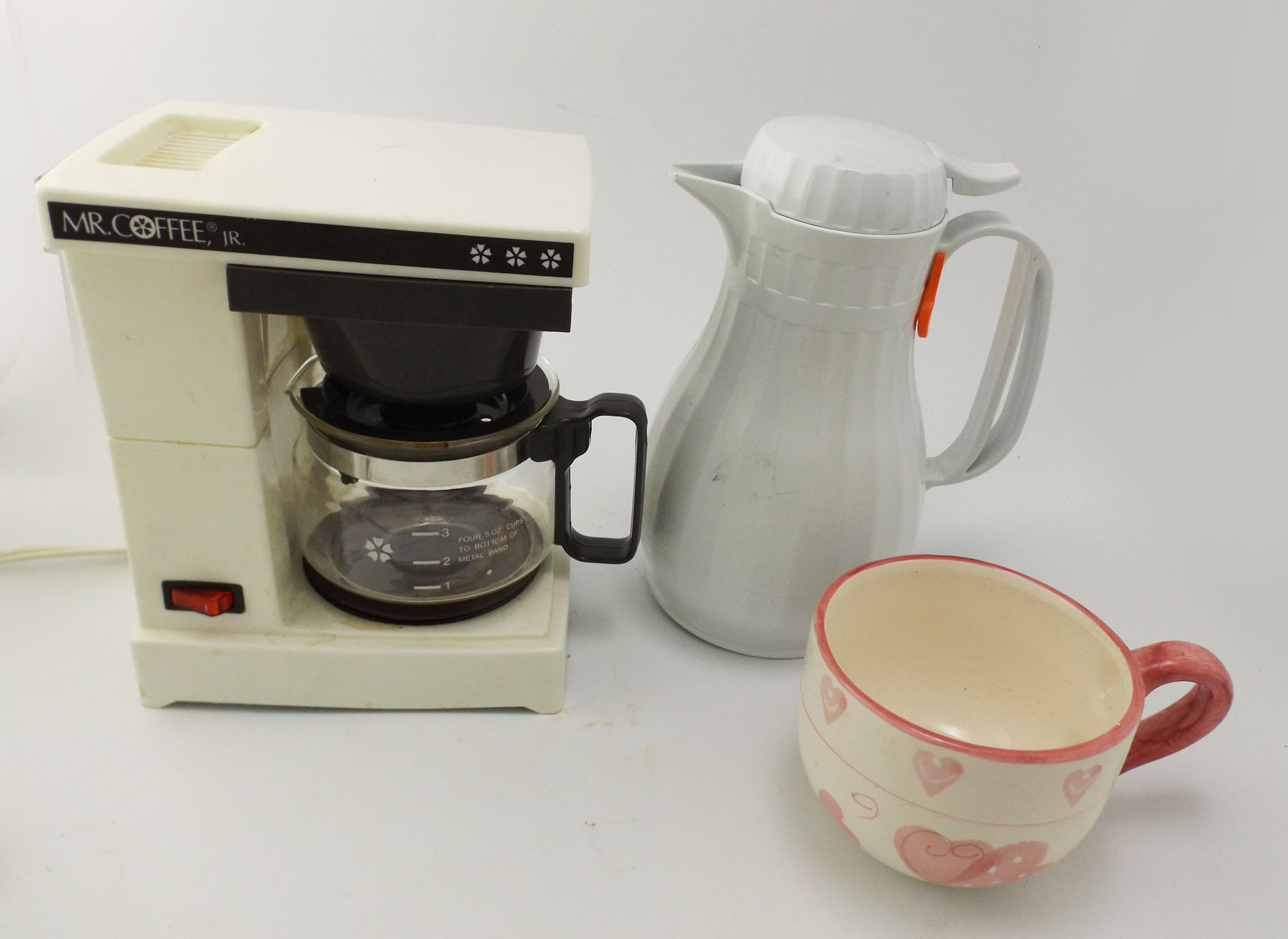 Coffee Maker, Carafe and Ceramic Cup