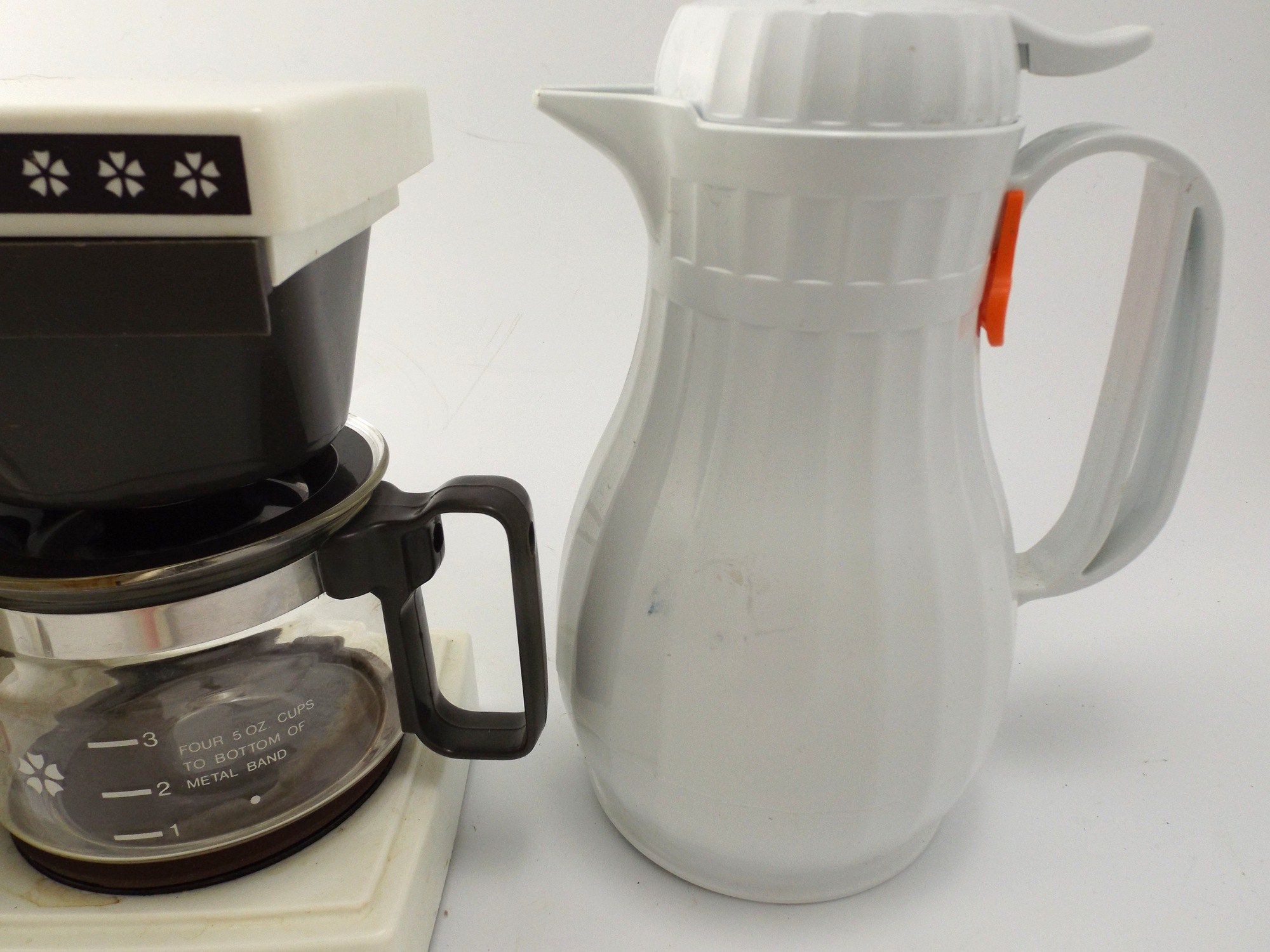 Coffee Maker, Carafe and Ceramic Cup