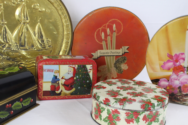 Nine Vintage Tins