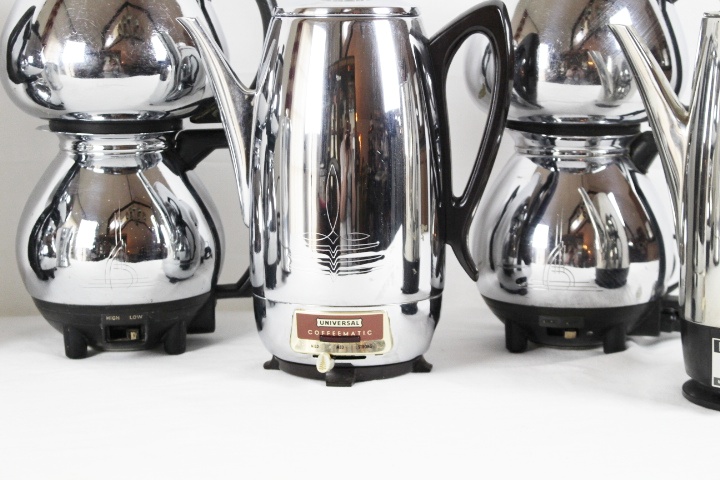 Vintage Mid Century Electric Coffee Percolators, Sunbeam and More