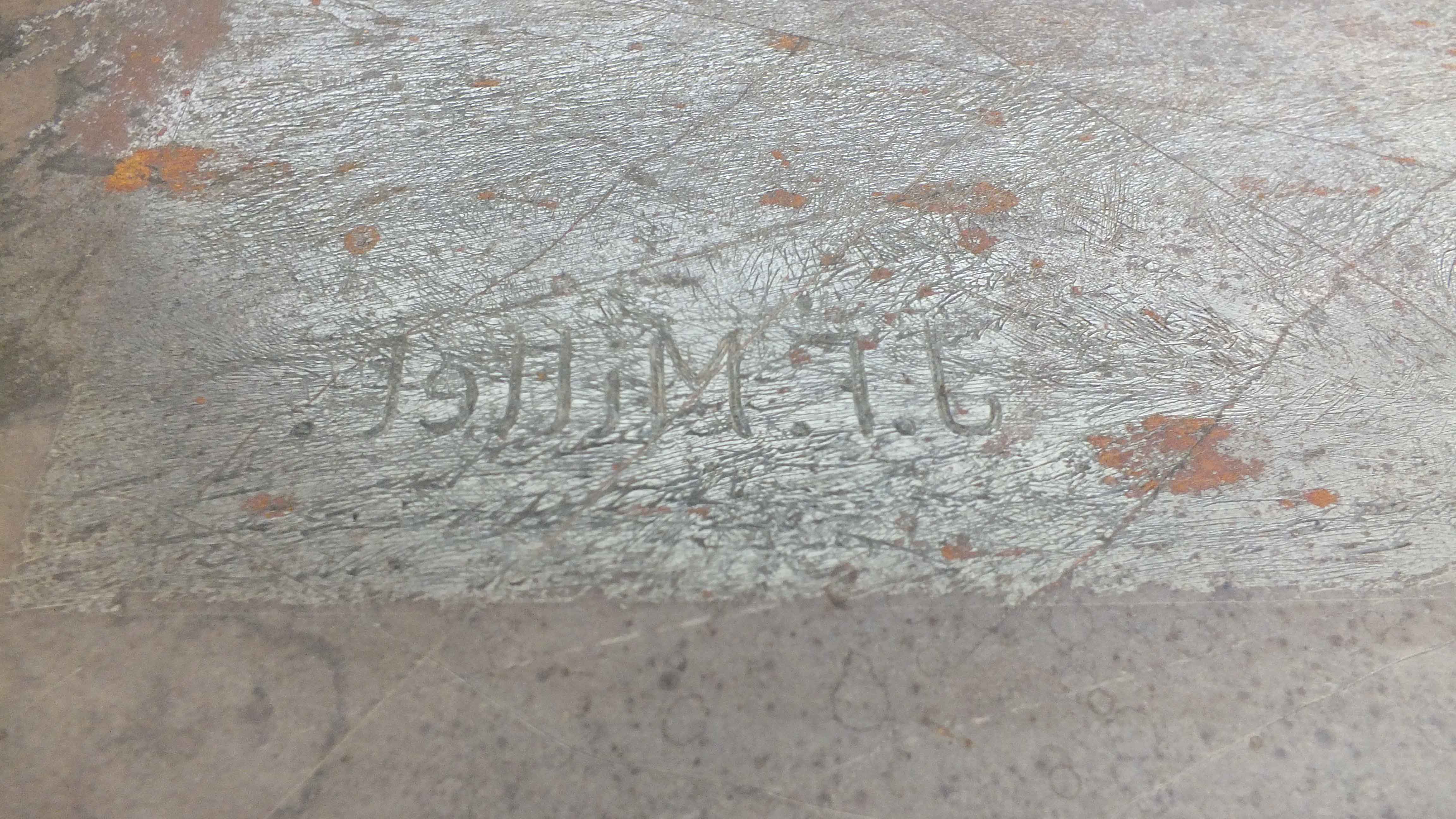 Older Etched Plate after Jean Francois Millet's, "The Angelus"