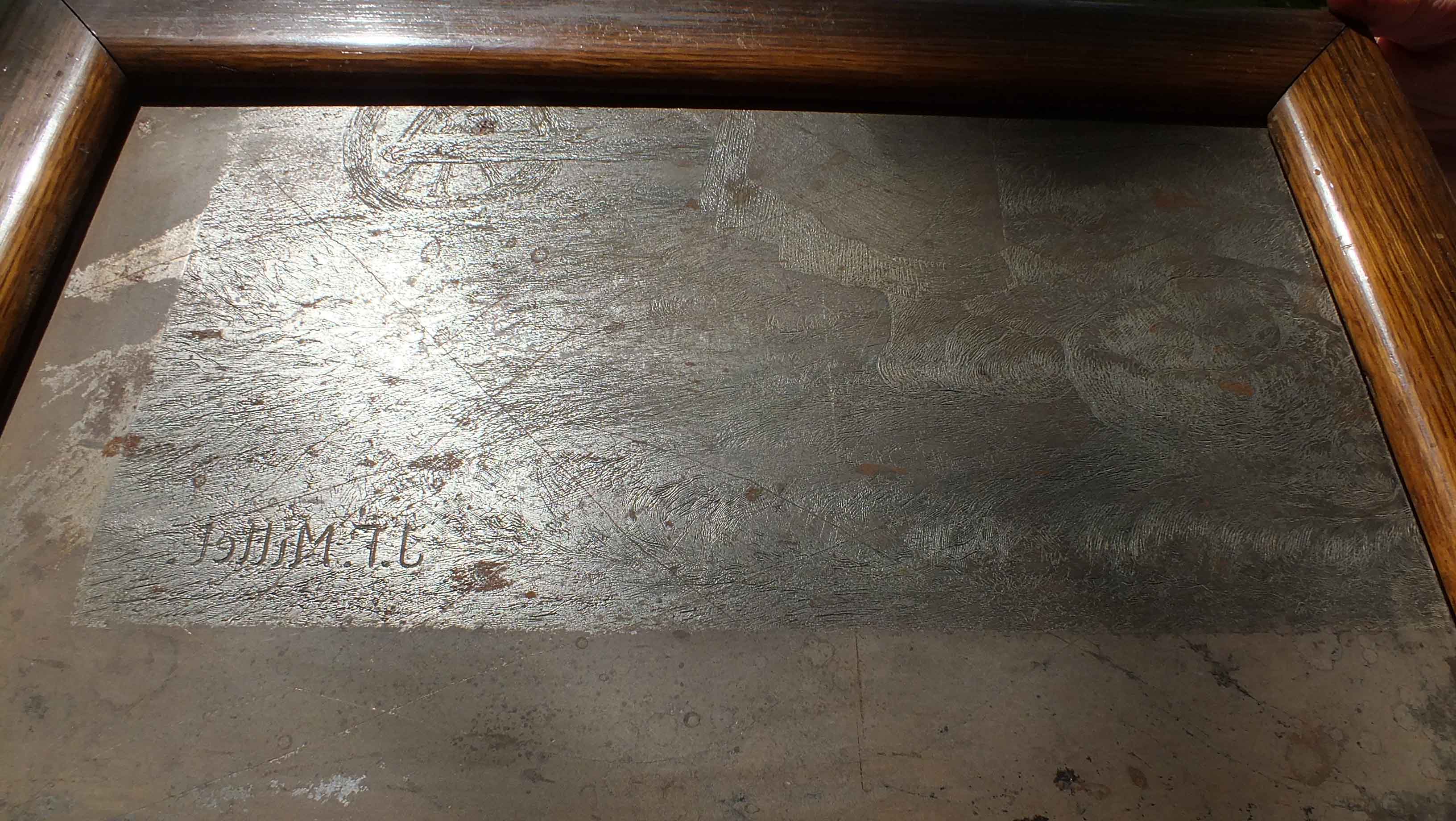 Older Etched Plate after Jean Francois Millet's, "The Angelus"