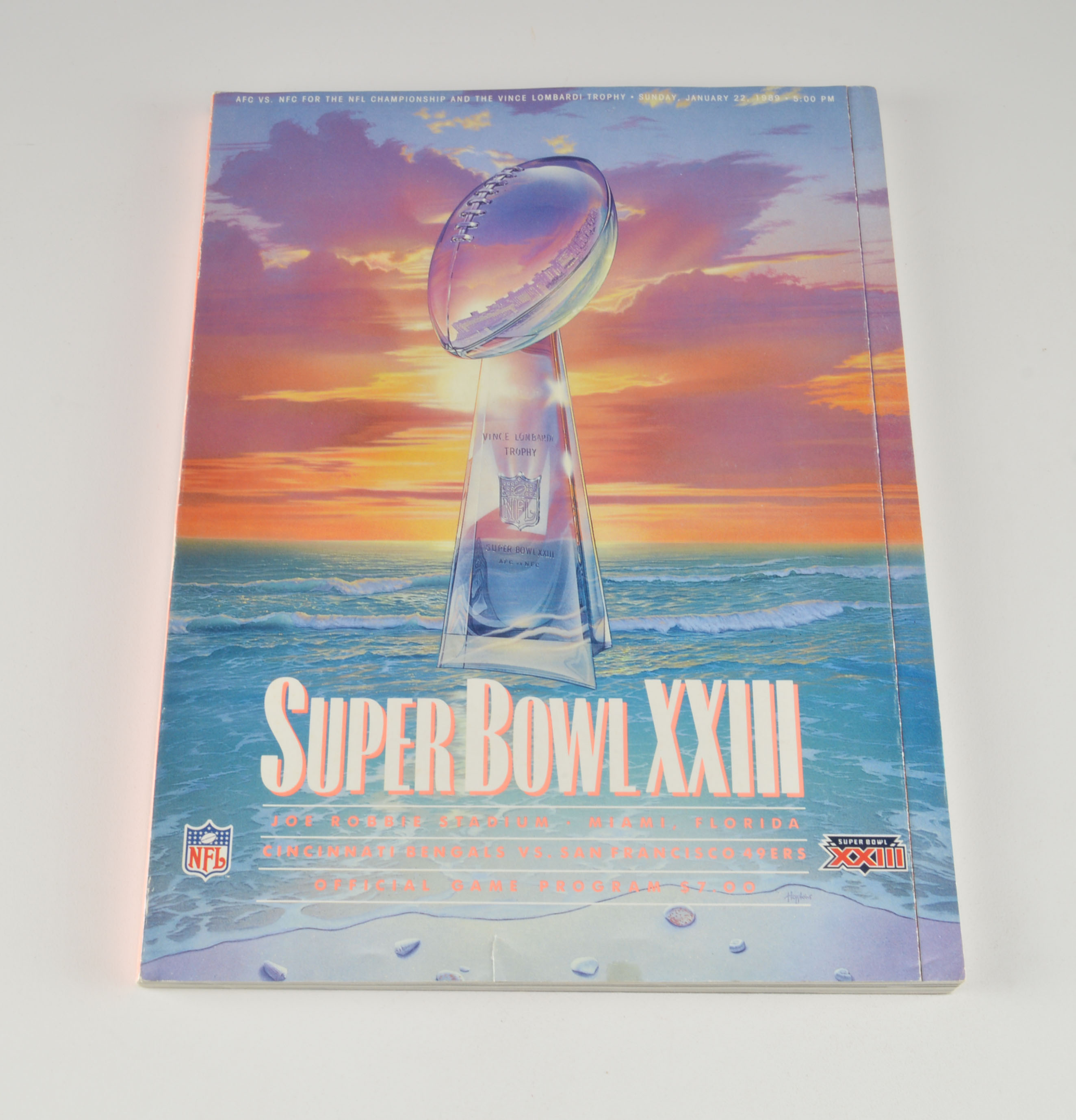 Super Bowl XXIII Program Plus Vintage Bengals Playing Cards
