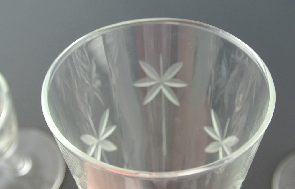 Vintage Crystal Stemmed Cocktail Glasses