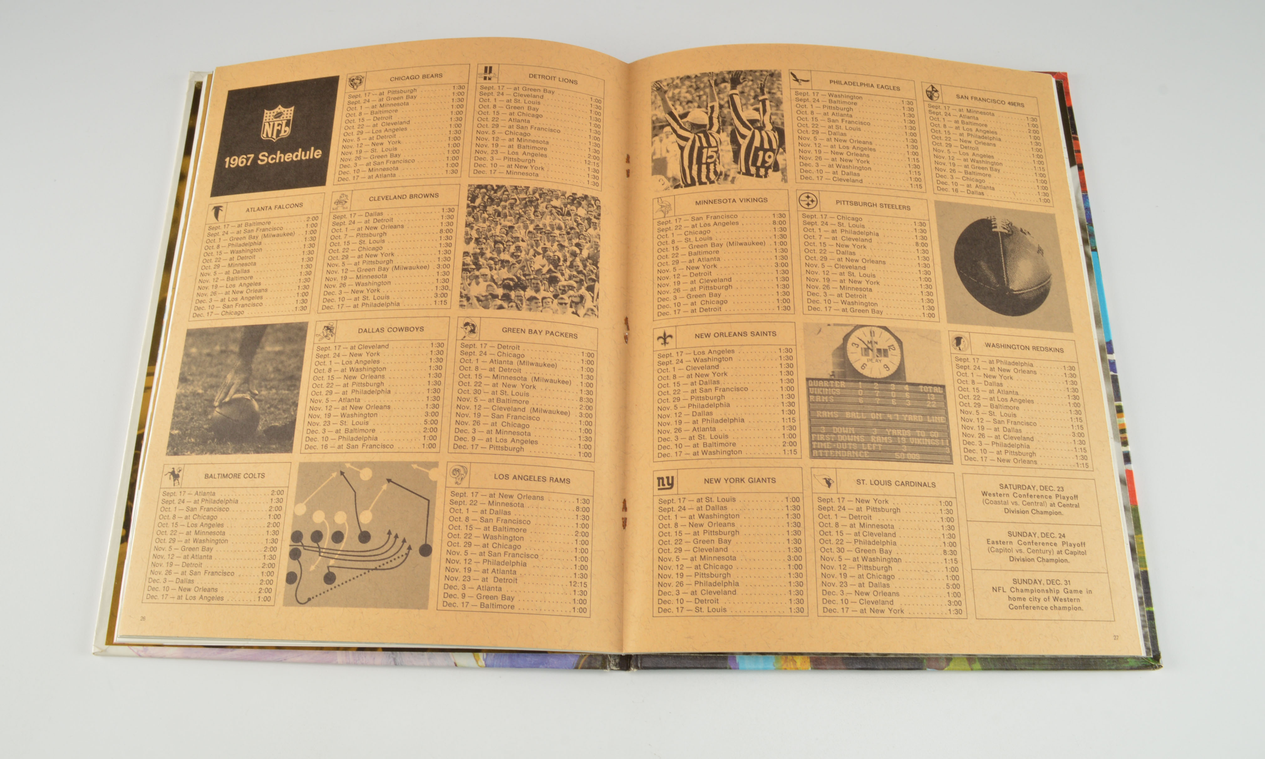 1967-1968 Football Calendar And Super Bowl XVI Program