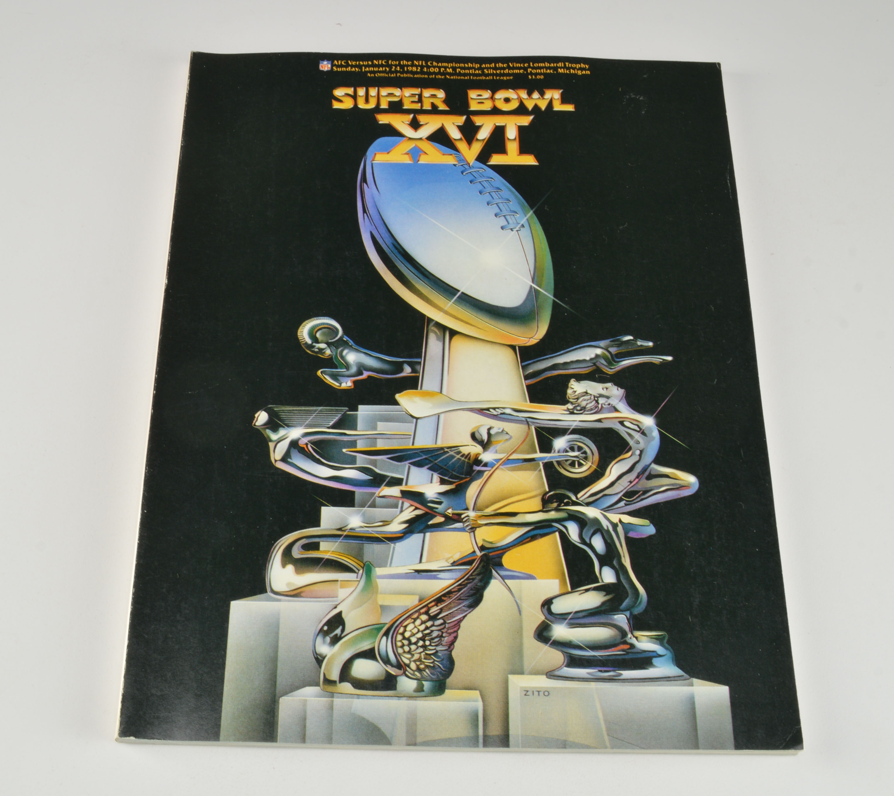 1967-1968 Football Calendar And Super Bowl XVI Program