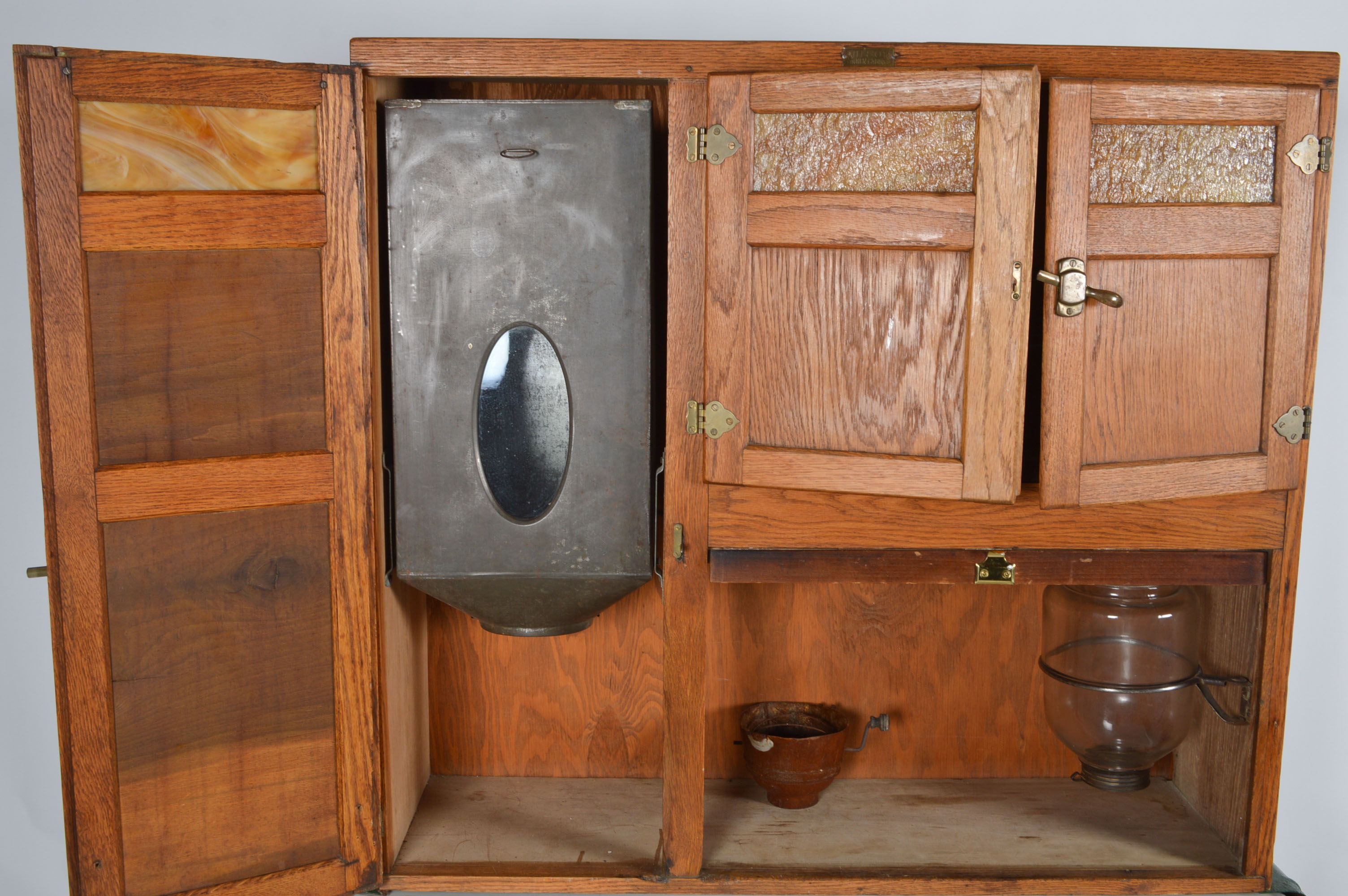 Hoosier Style Oak Wilson Kitchen Cabinet