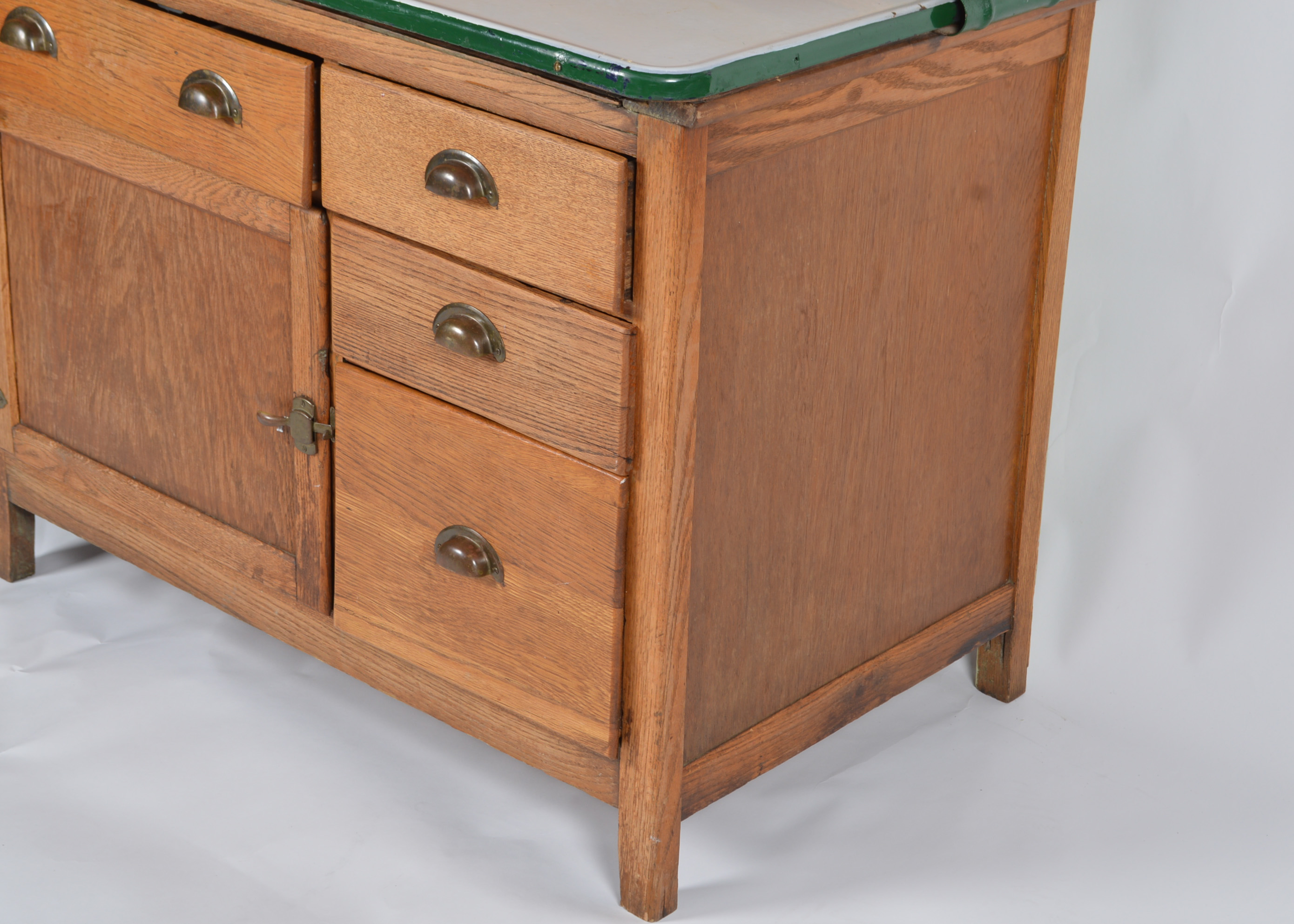 Hoosier Style Oak Wilson Kitchen Cabinet