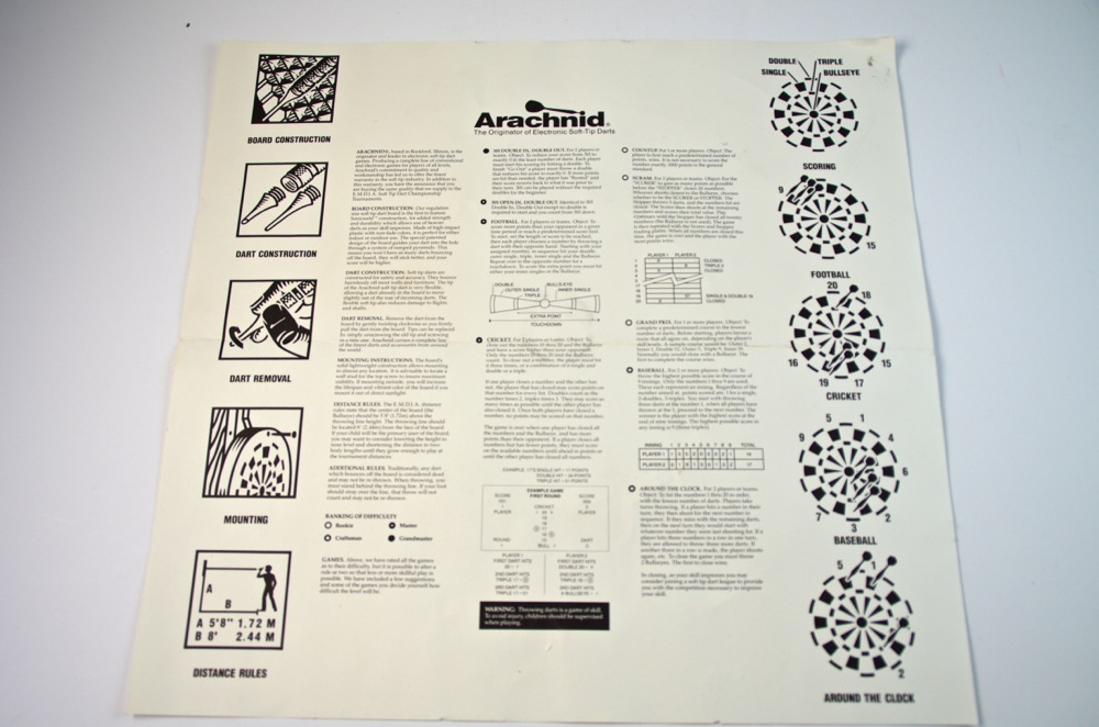 Regulation Size Soft Tip Dart Board and Accessories