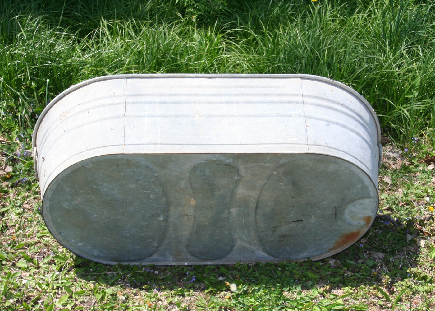 Galvanized Metal Trough with Handles