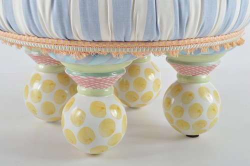 Charming Mackenzie Child's Ltd Tuffet Ottoman