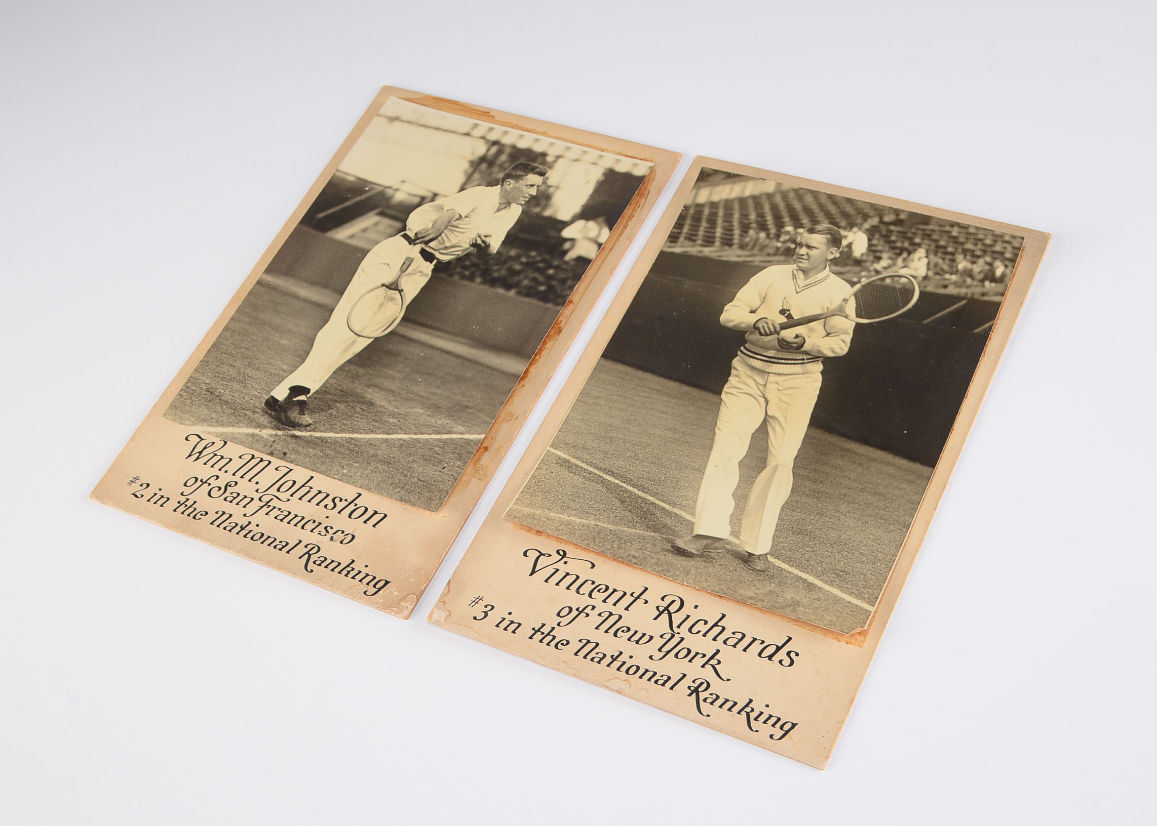 Photos Of Tennis Greats Vincent Richards and William Johnston