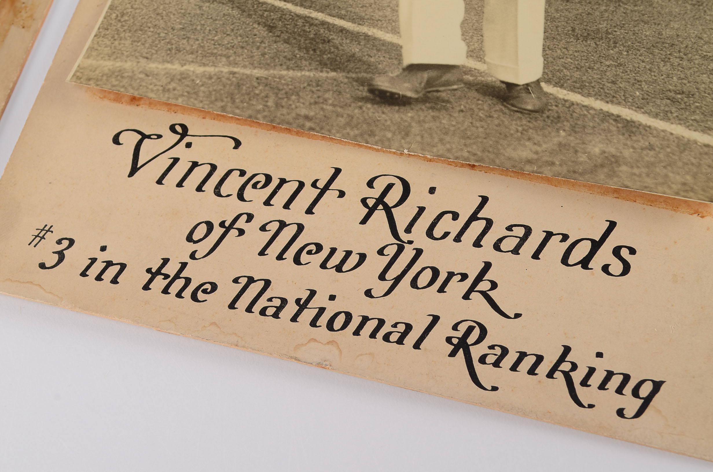Photos Of Tennis Greats Vincent Richards and William Johnston