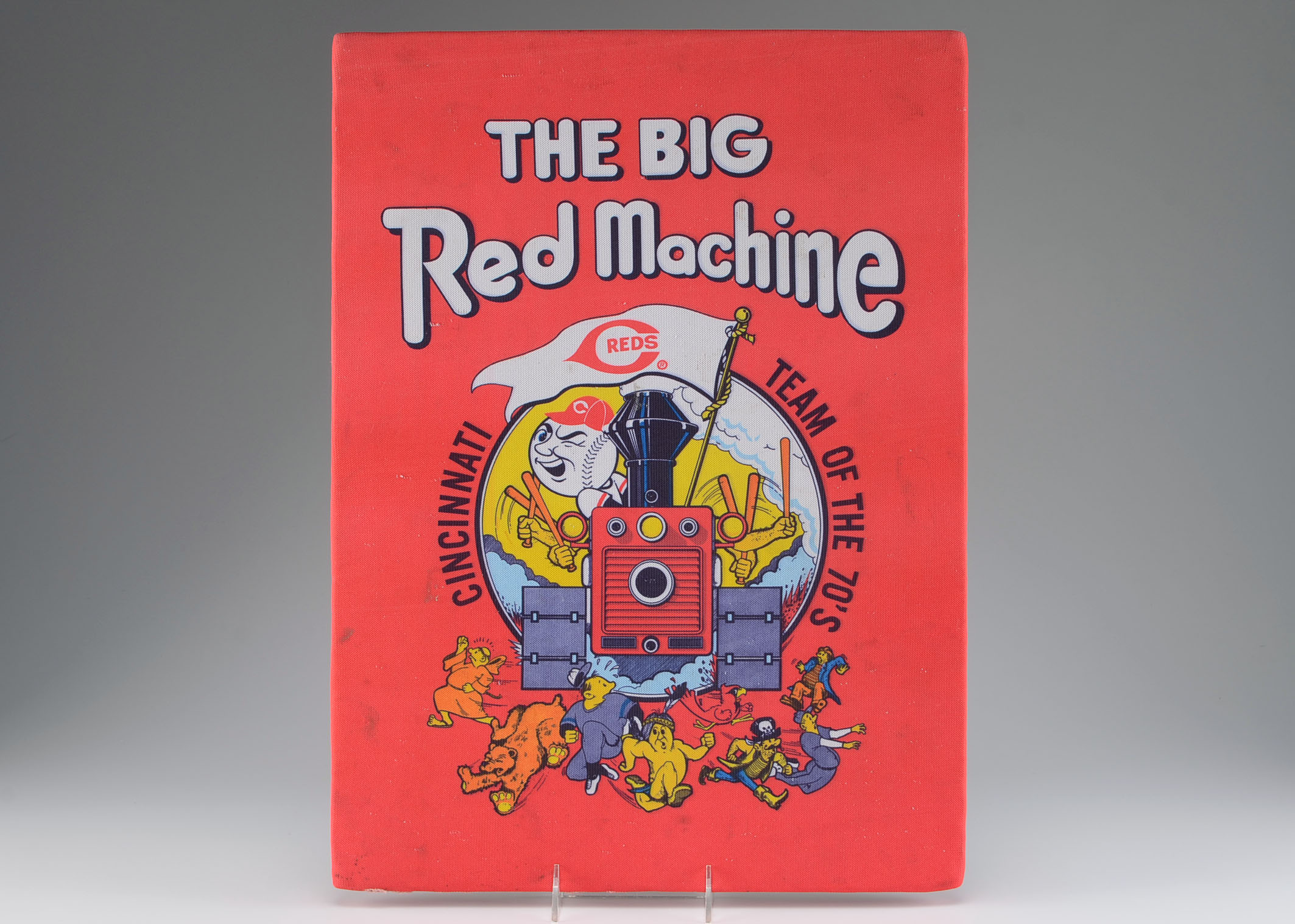 Big Red Machine Cloth Poster Board With Team Mascots