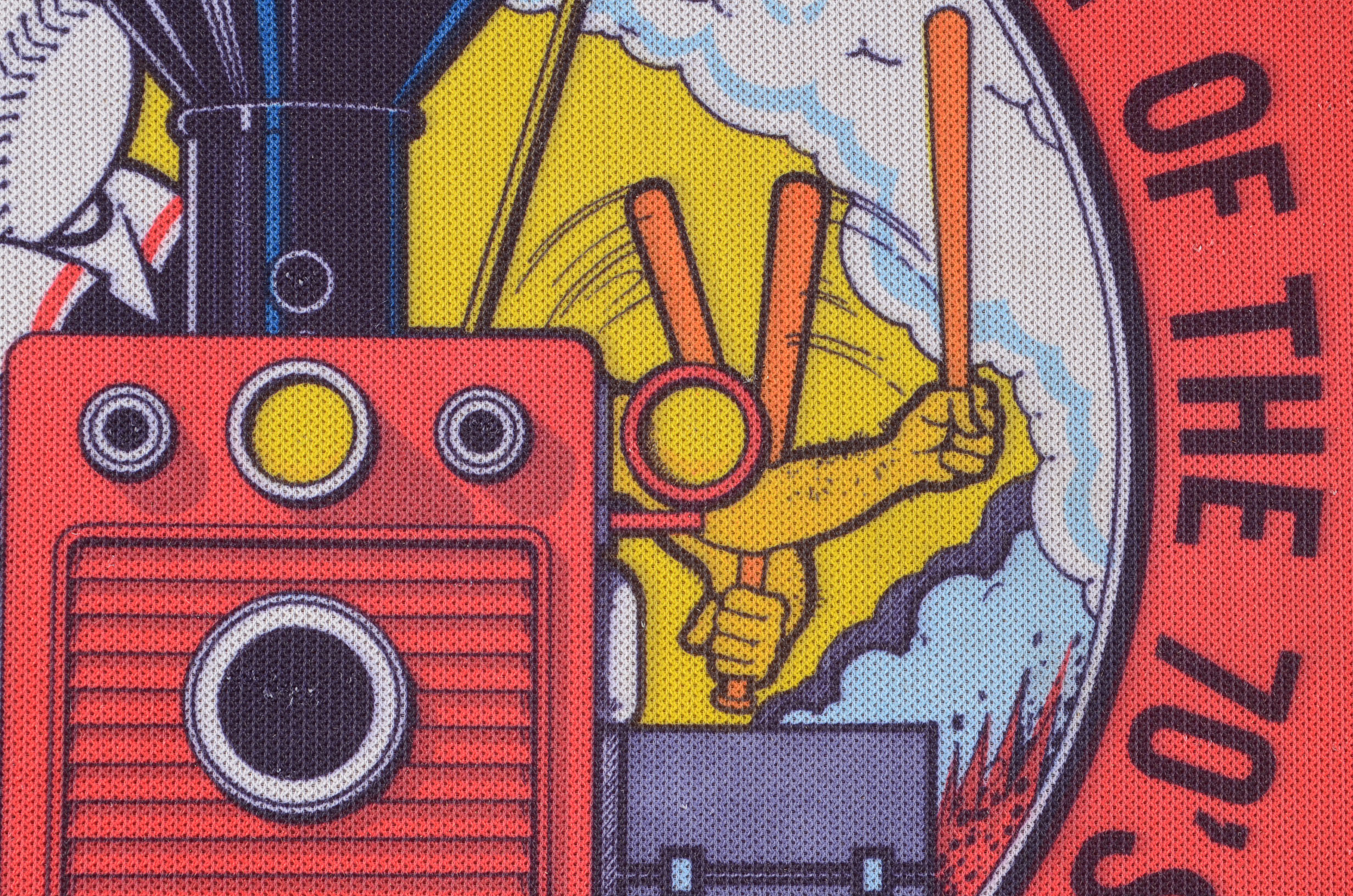 Big Red Machine Cloth Poster Board With Team Mascots