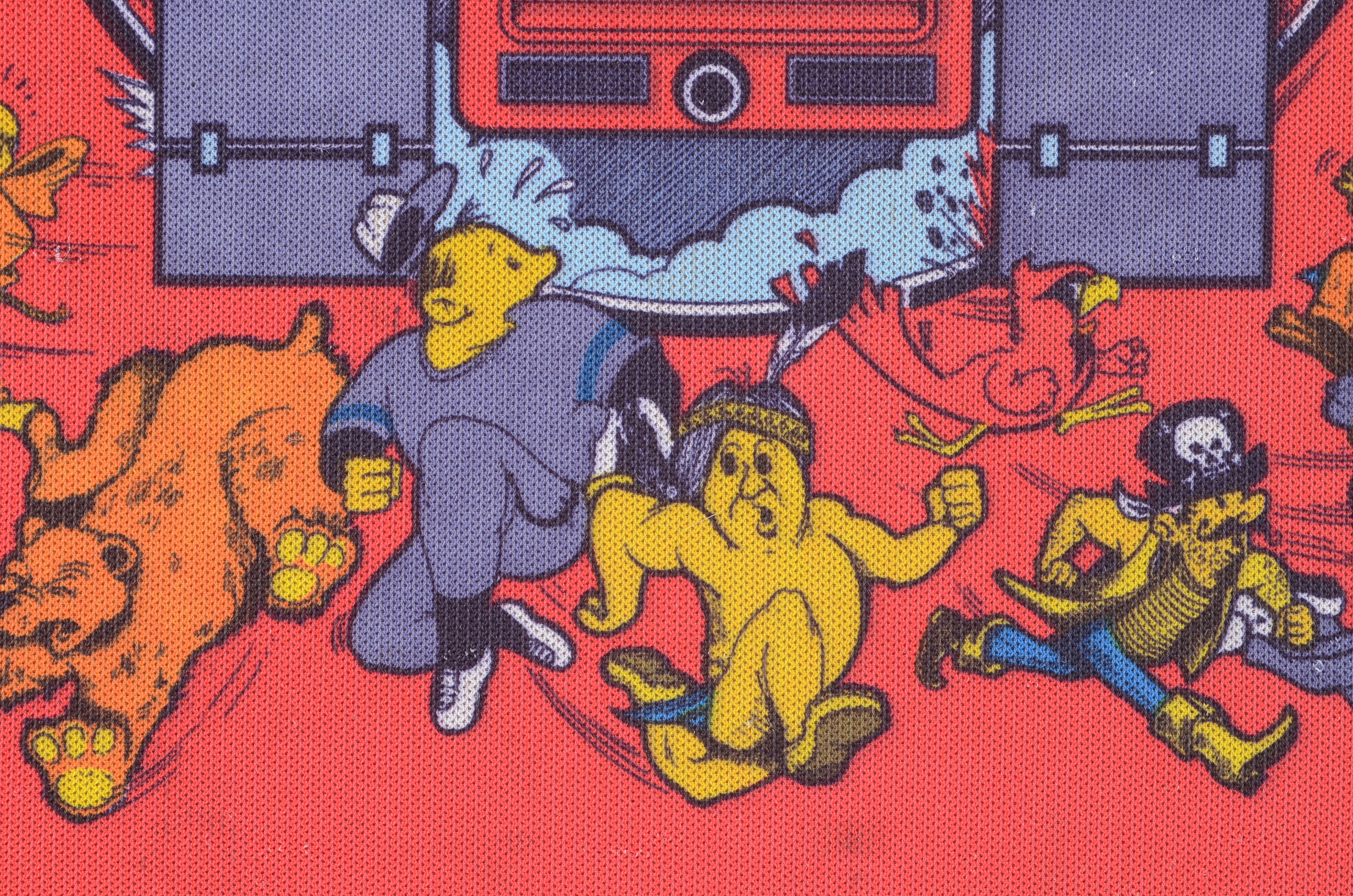 Big Red Machine Cloth Poster Board With Team Mascots