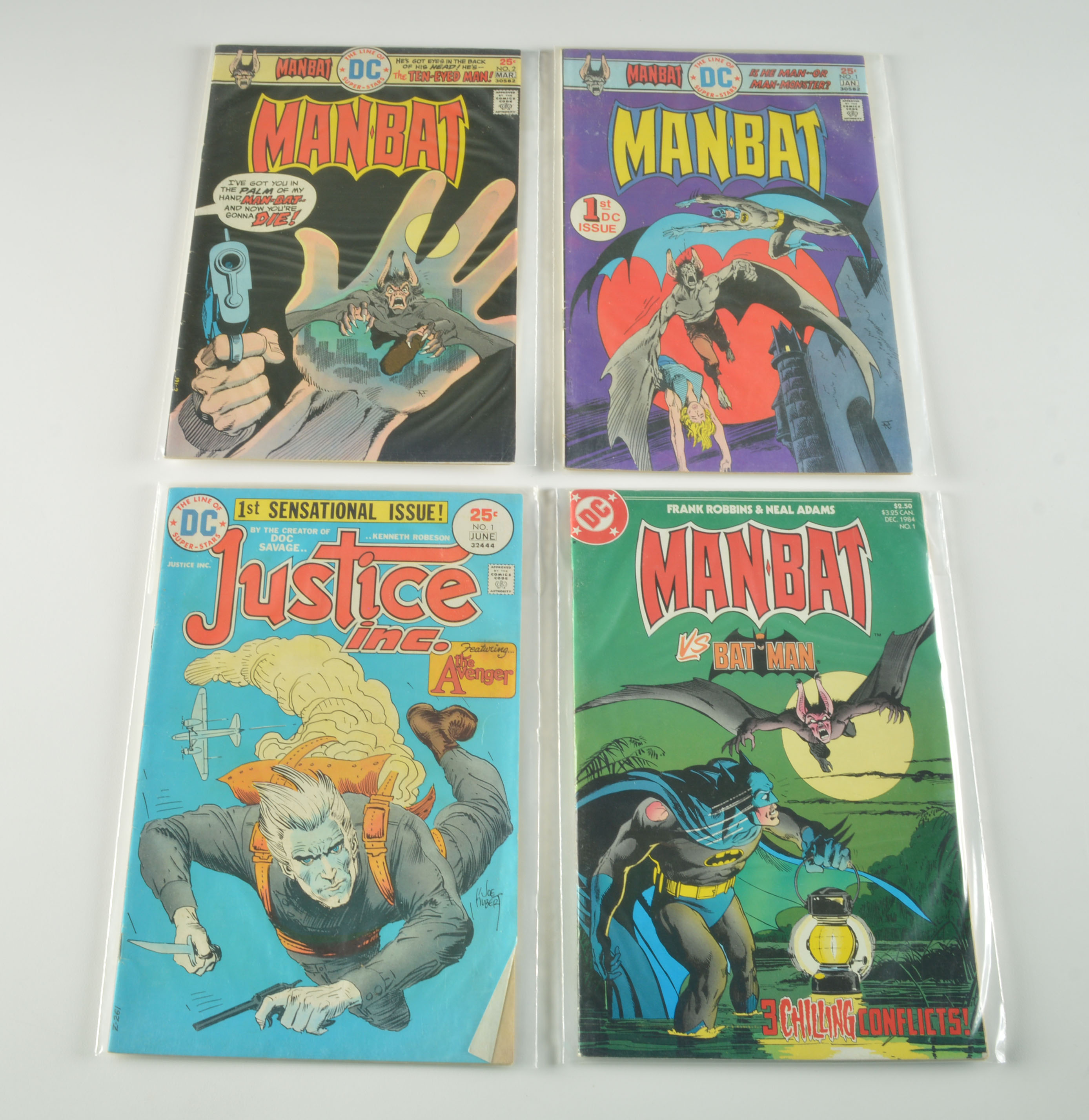Vintage DC Isis, Justice Inc. "Man-Bat", Karate Kid Comics