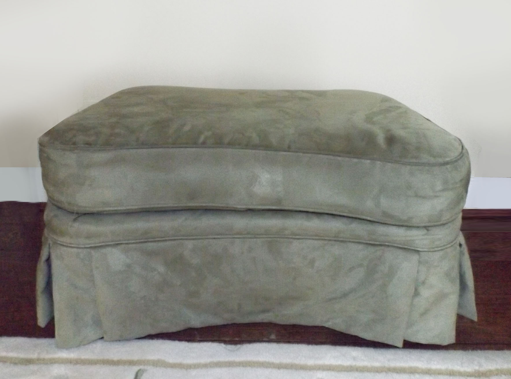 Ottoman Upholstered in Ultrasuede