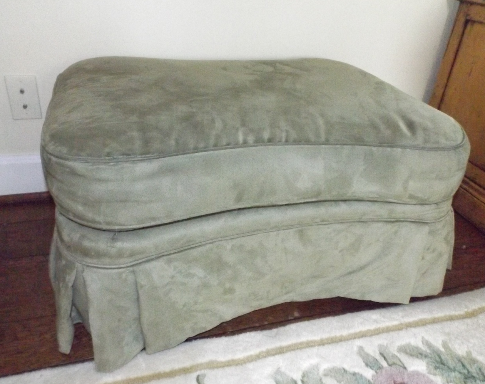 Ottoman Upholstered in Ultrasuede