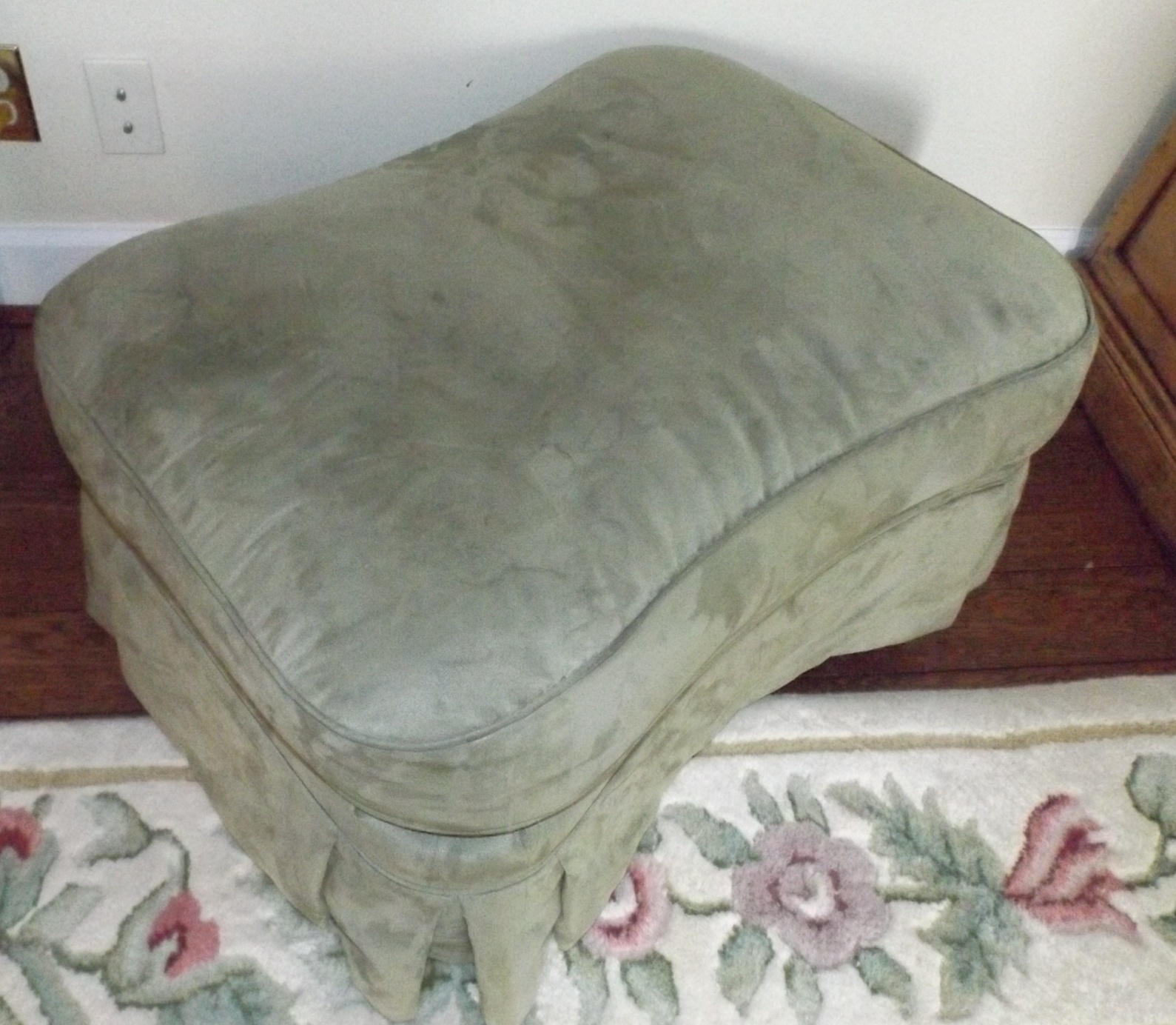 Ottoman Upholstered in Ultrasuede