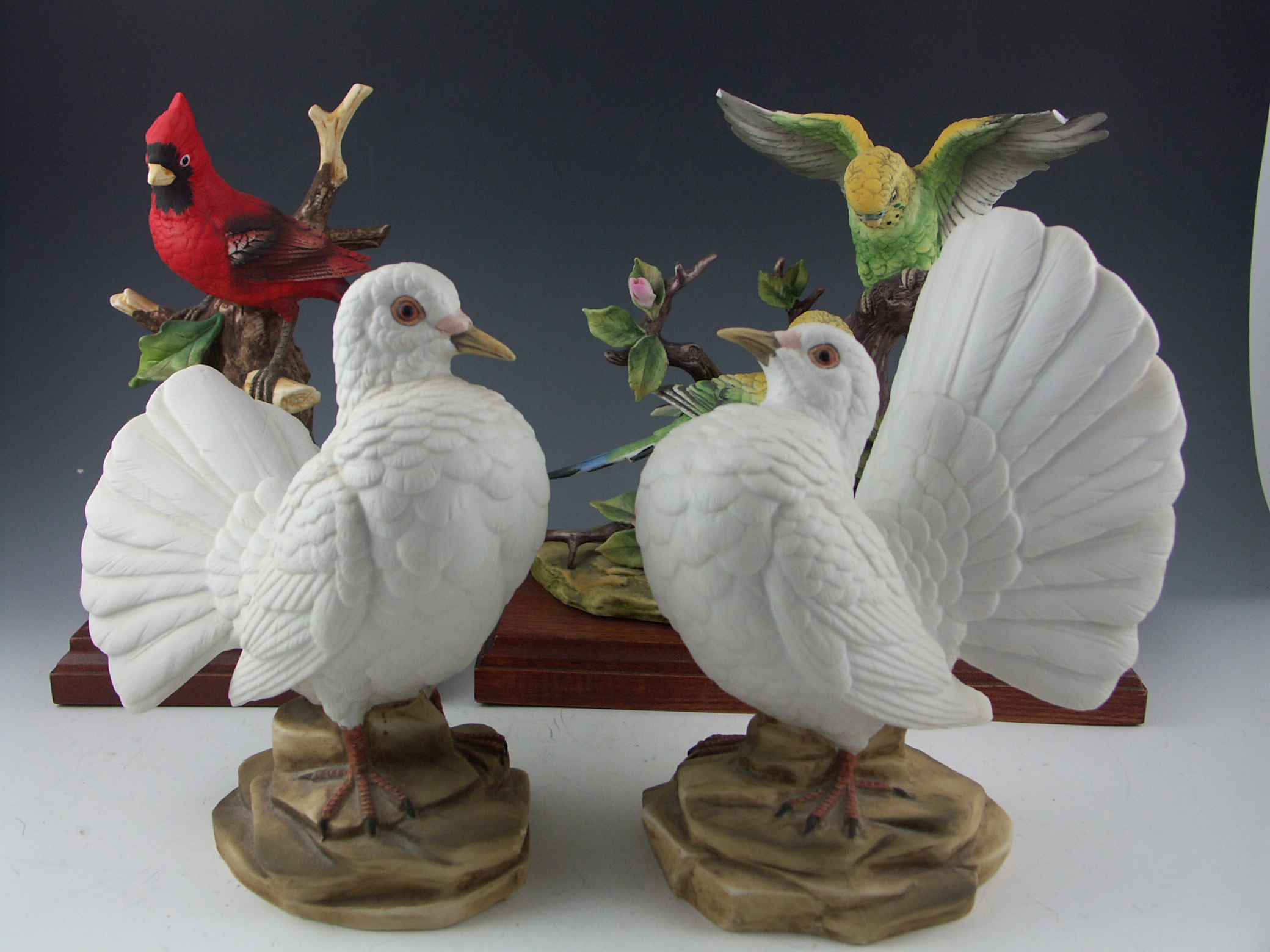 Six Porcelain Birds - Ethan Allen and Jonathan Byron 