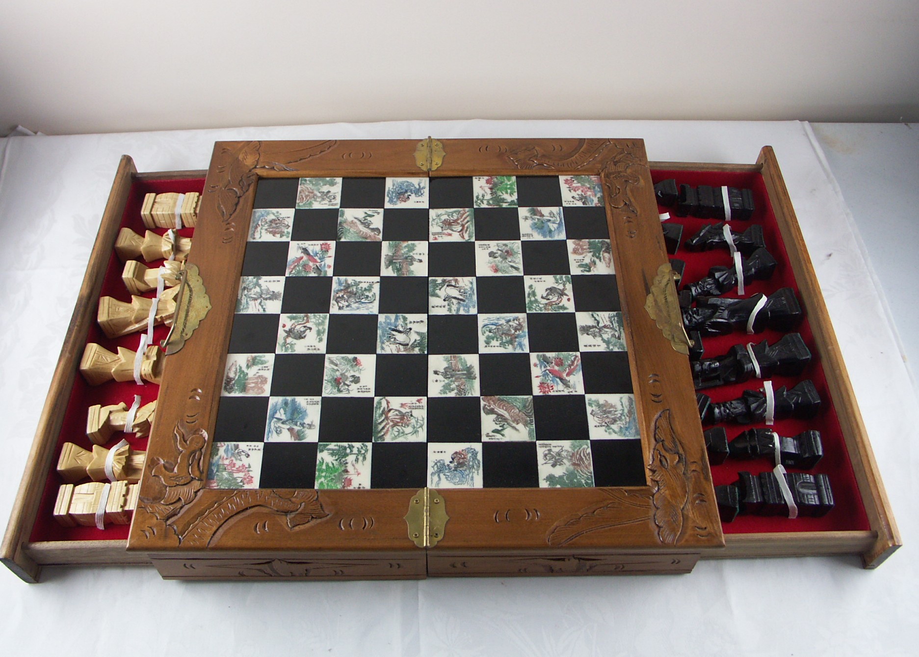 Hand Carved Chinese Chess Set