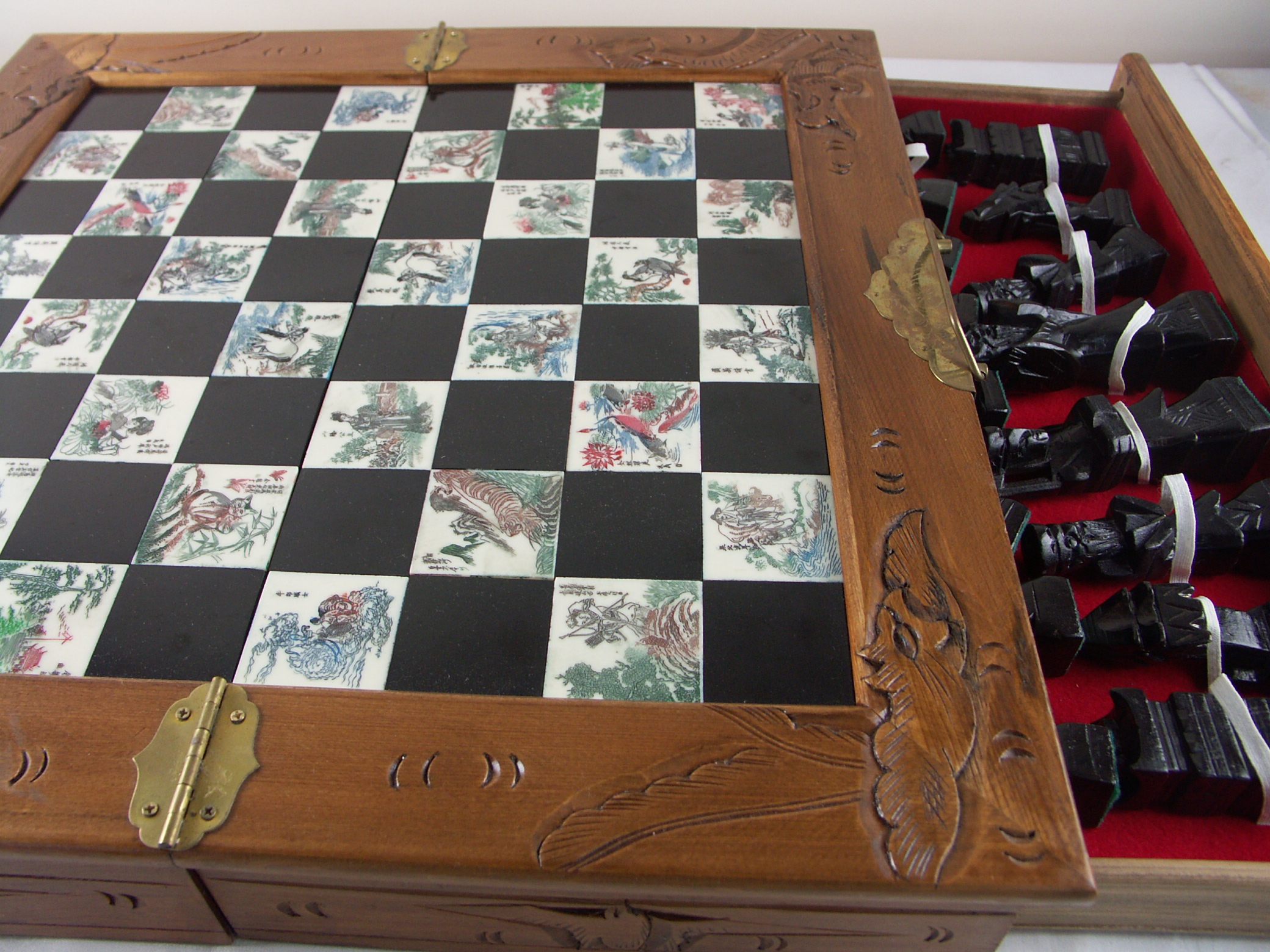 Hand Carved Chinese Chess Set