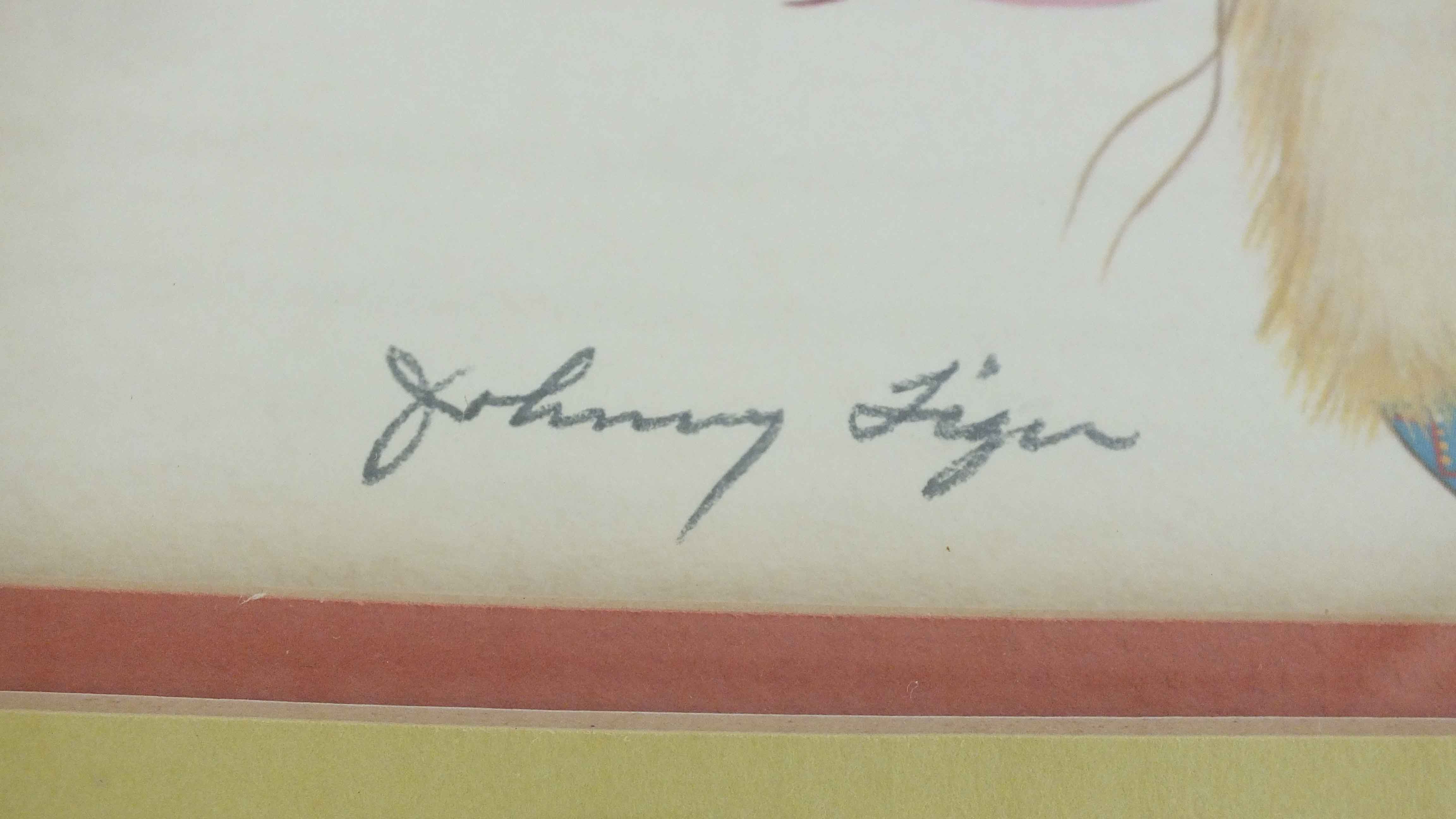 Signed and Numbered Johnny Tiger Print