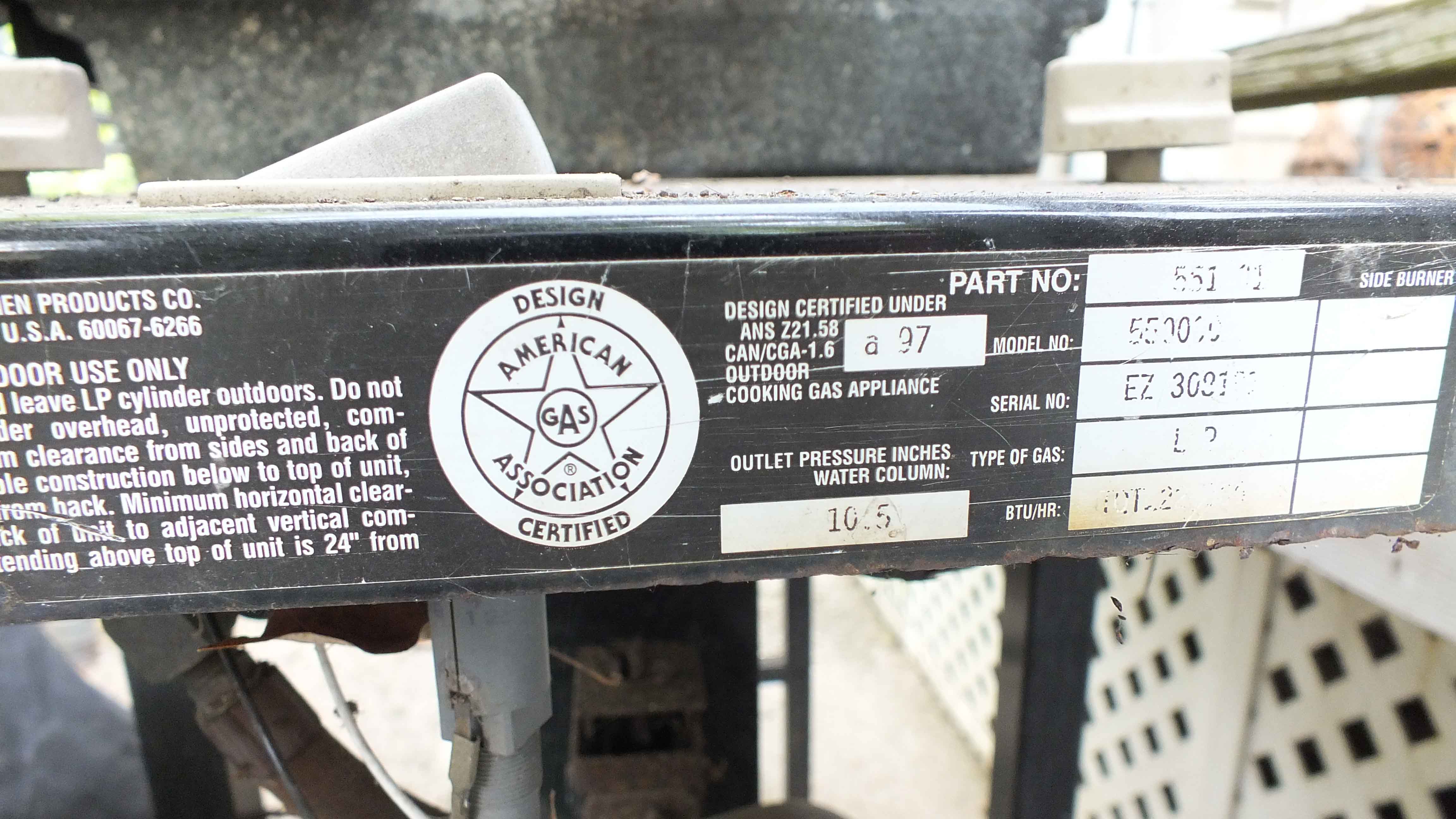 Older Weber Gas Grill