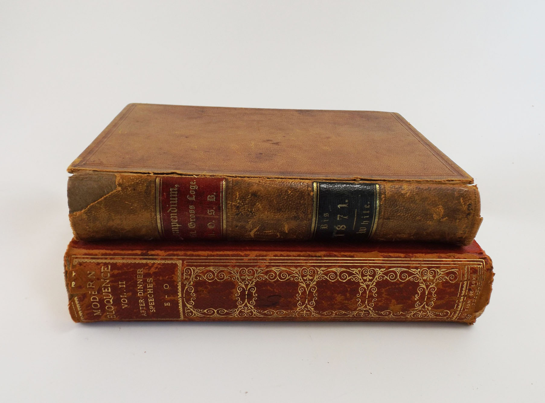 1872 German Lodge Book and 1900 Eloquence Book