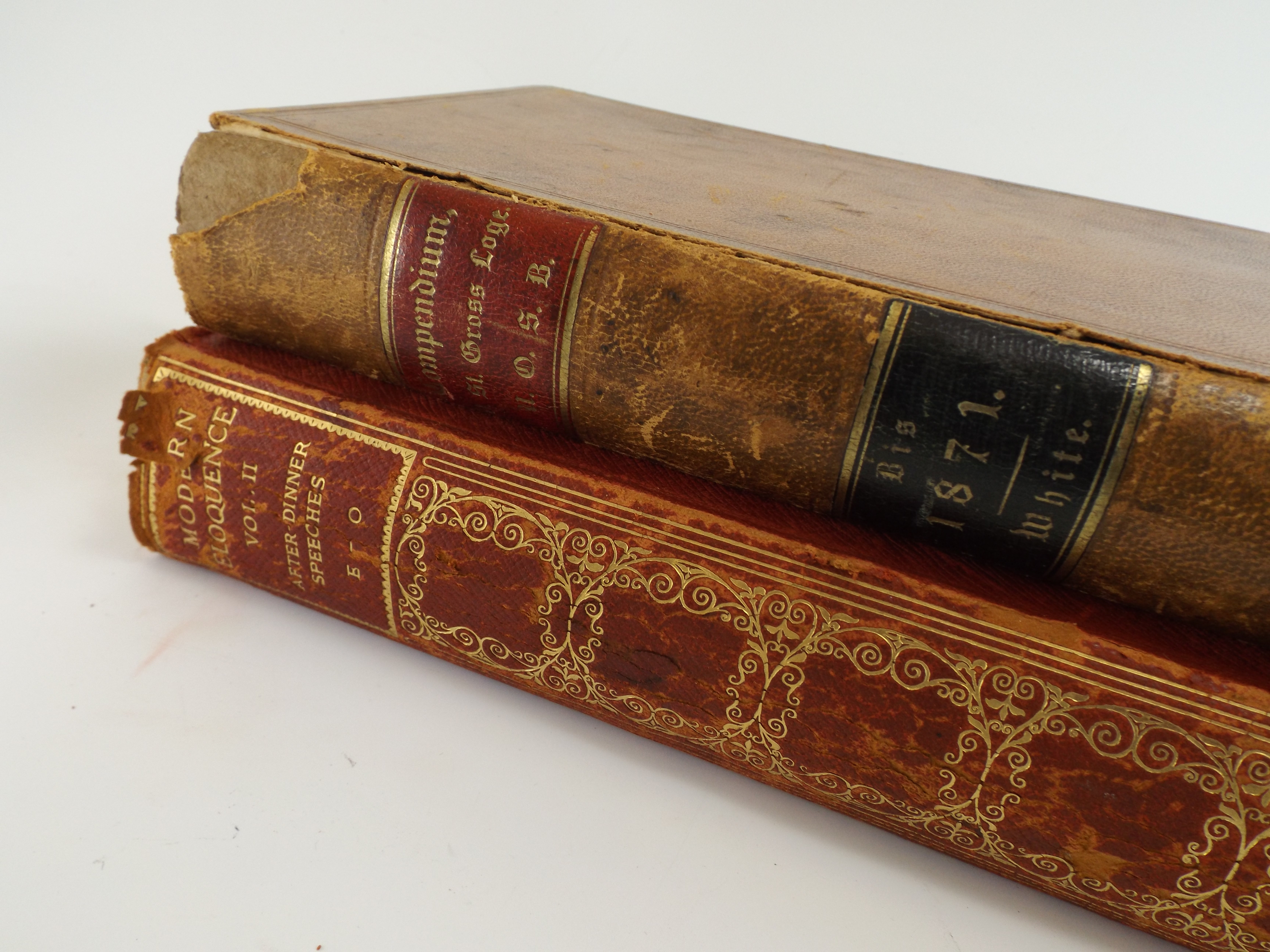 1872 German Lodge Book and 1900 Eloquence Book