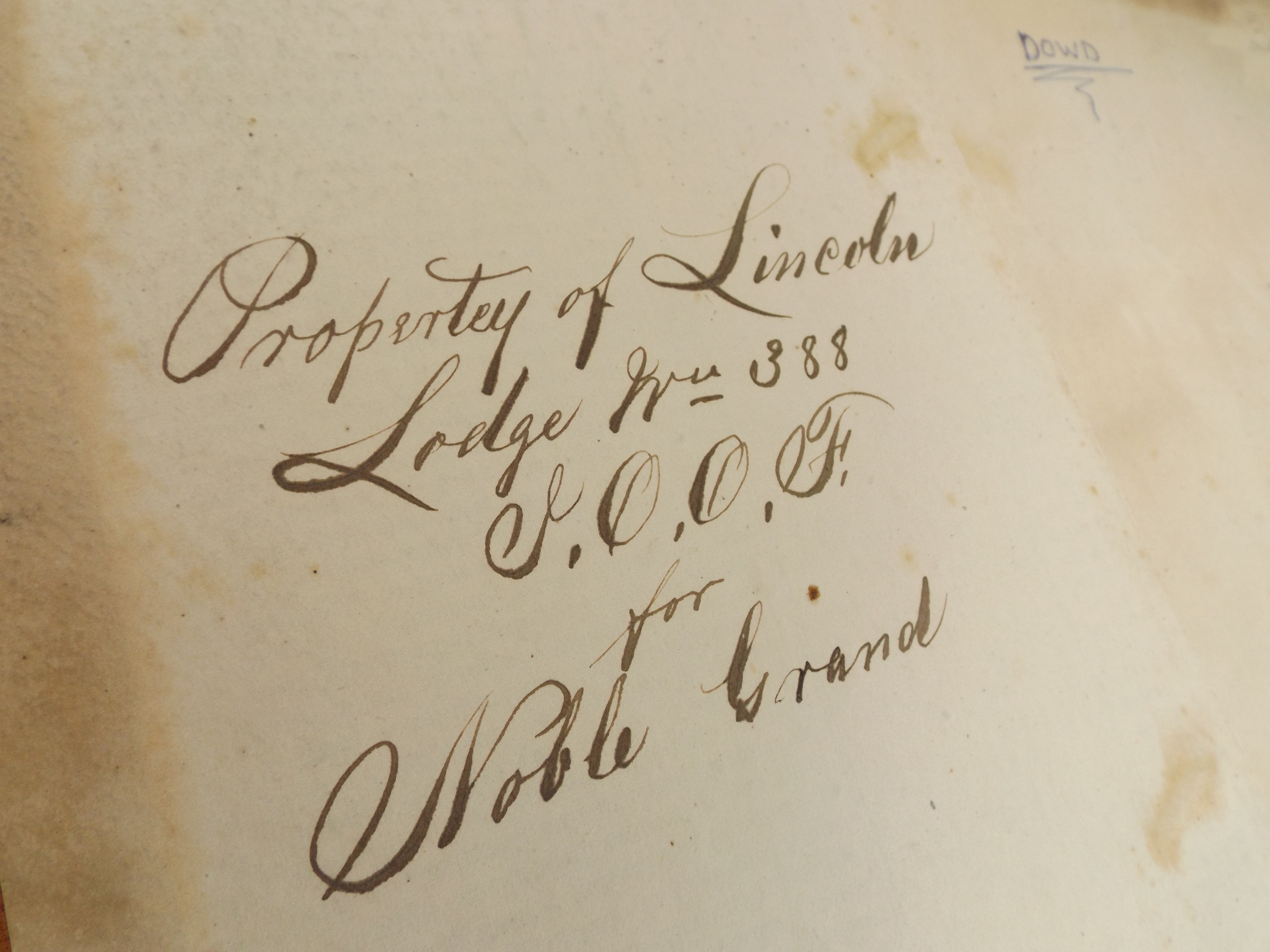 1872 German Lodge Book and 1900 Eloquence Book