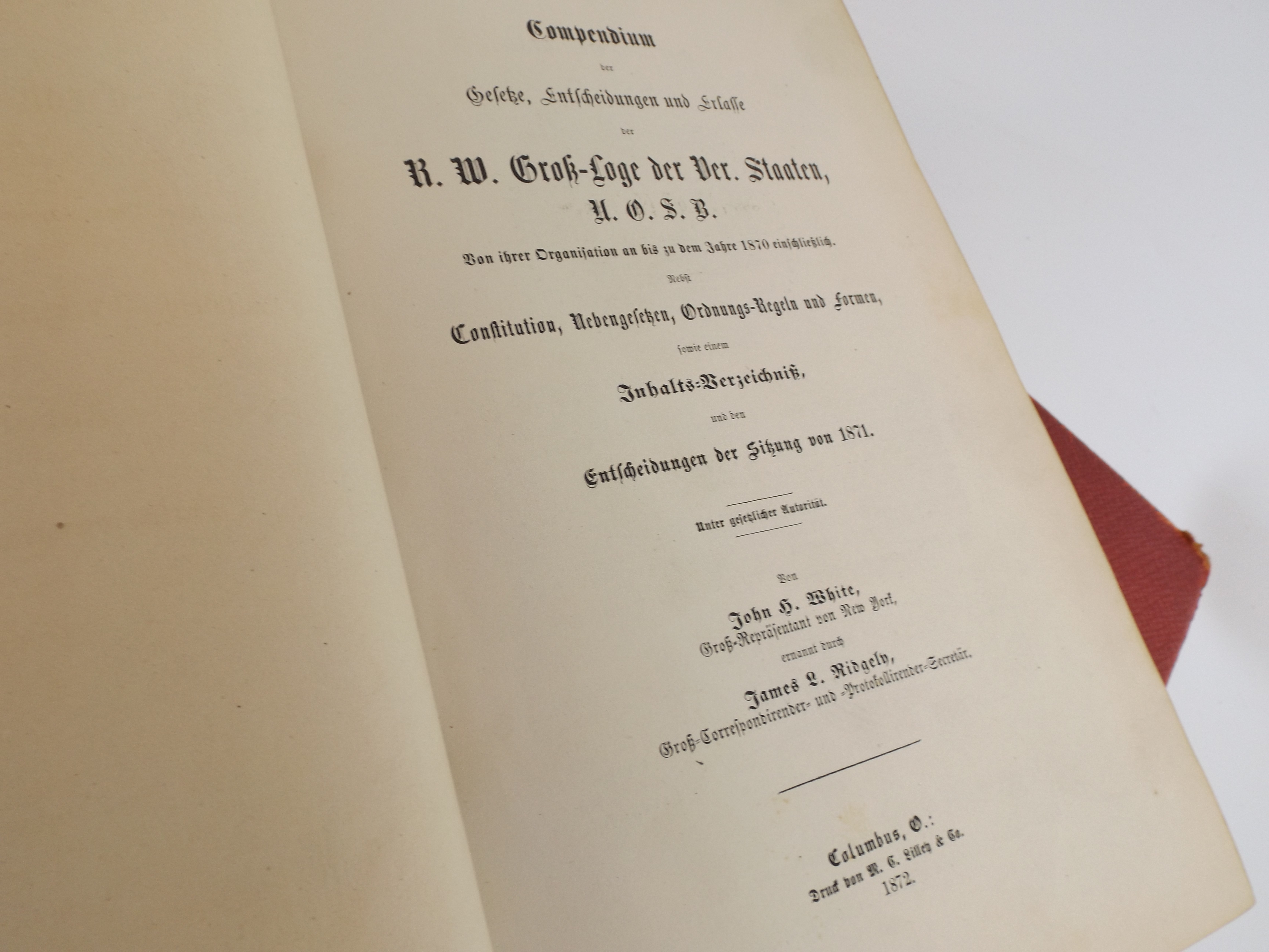 1872 German Lodge Book and 1900 Eloquence Book