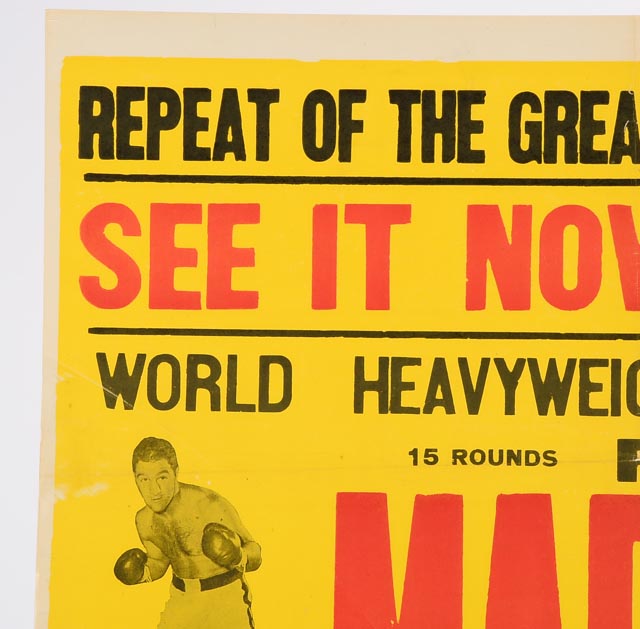 Vintage Rocky Marciano Versus Ezzard Charles Movie Poster