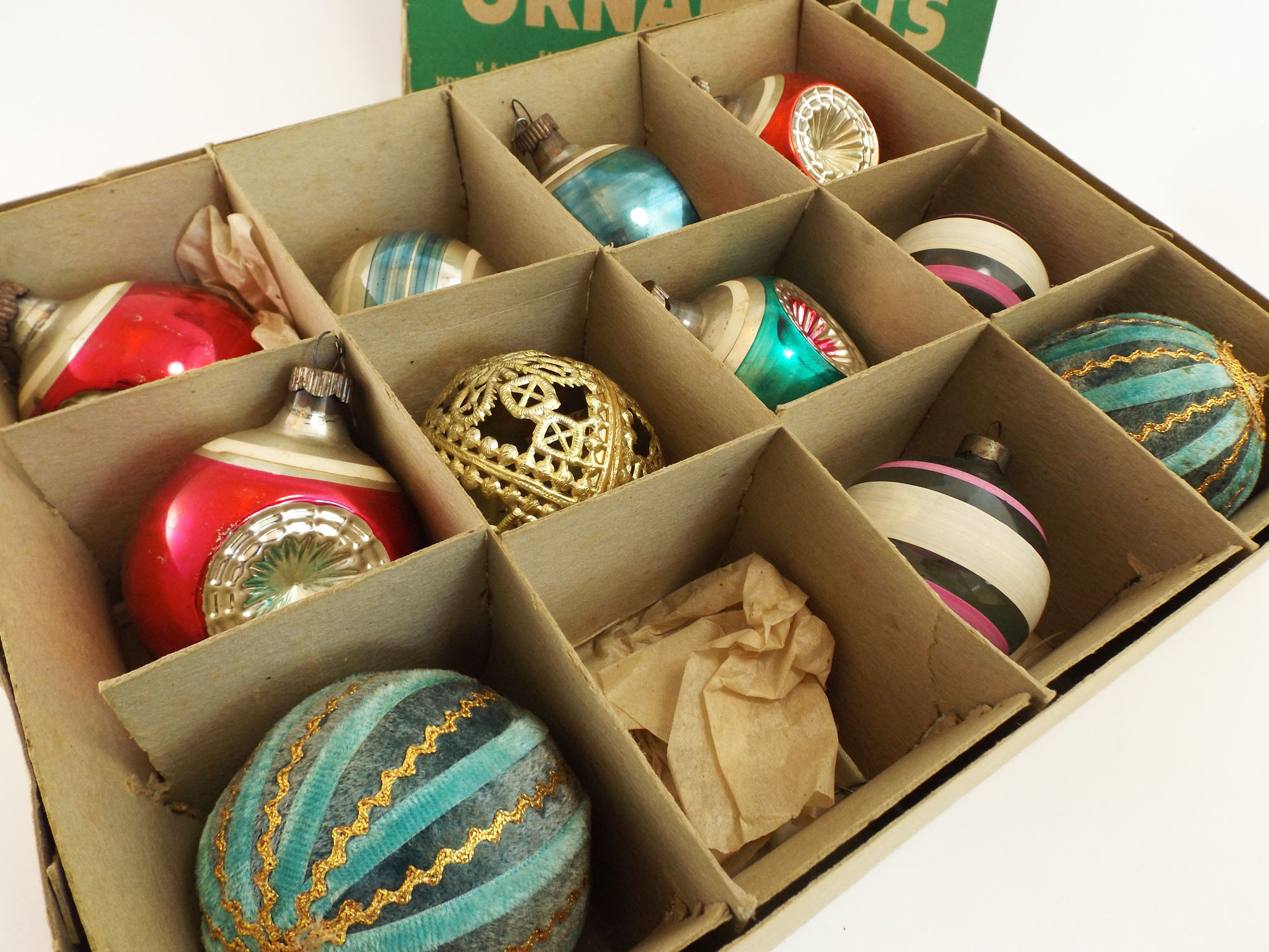 Vintage Shiny Brite Christmas Ornaments