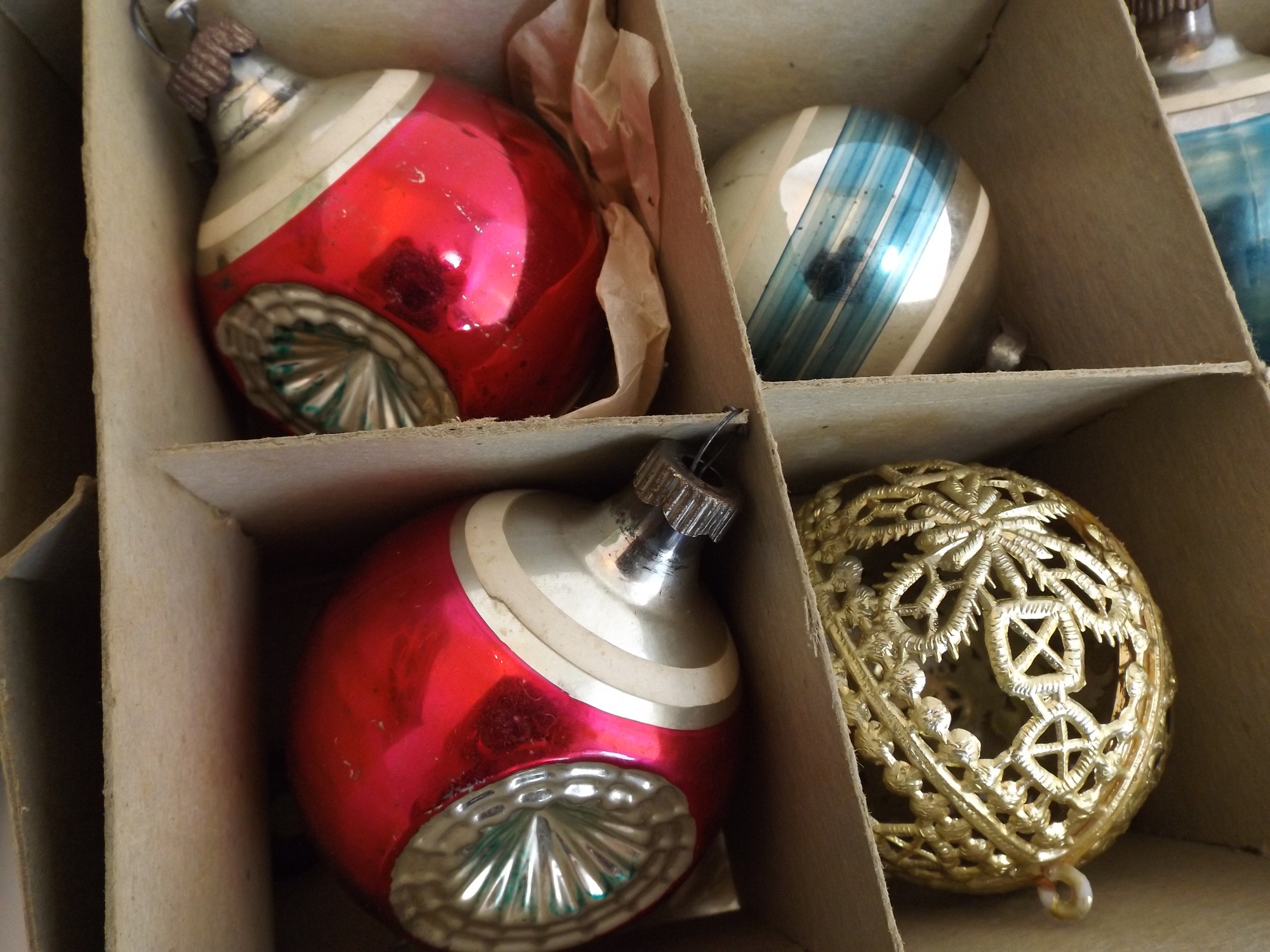 Vintage Shiny Brite Christmas Ornaments