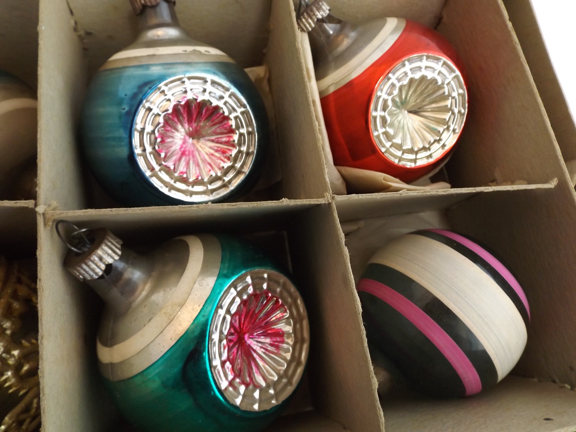 Vintage Shiny Brite Christmas Ornaments