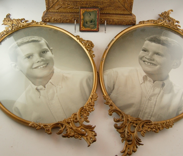 Vintage Bubble Frames and Wood Frame