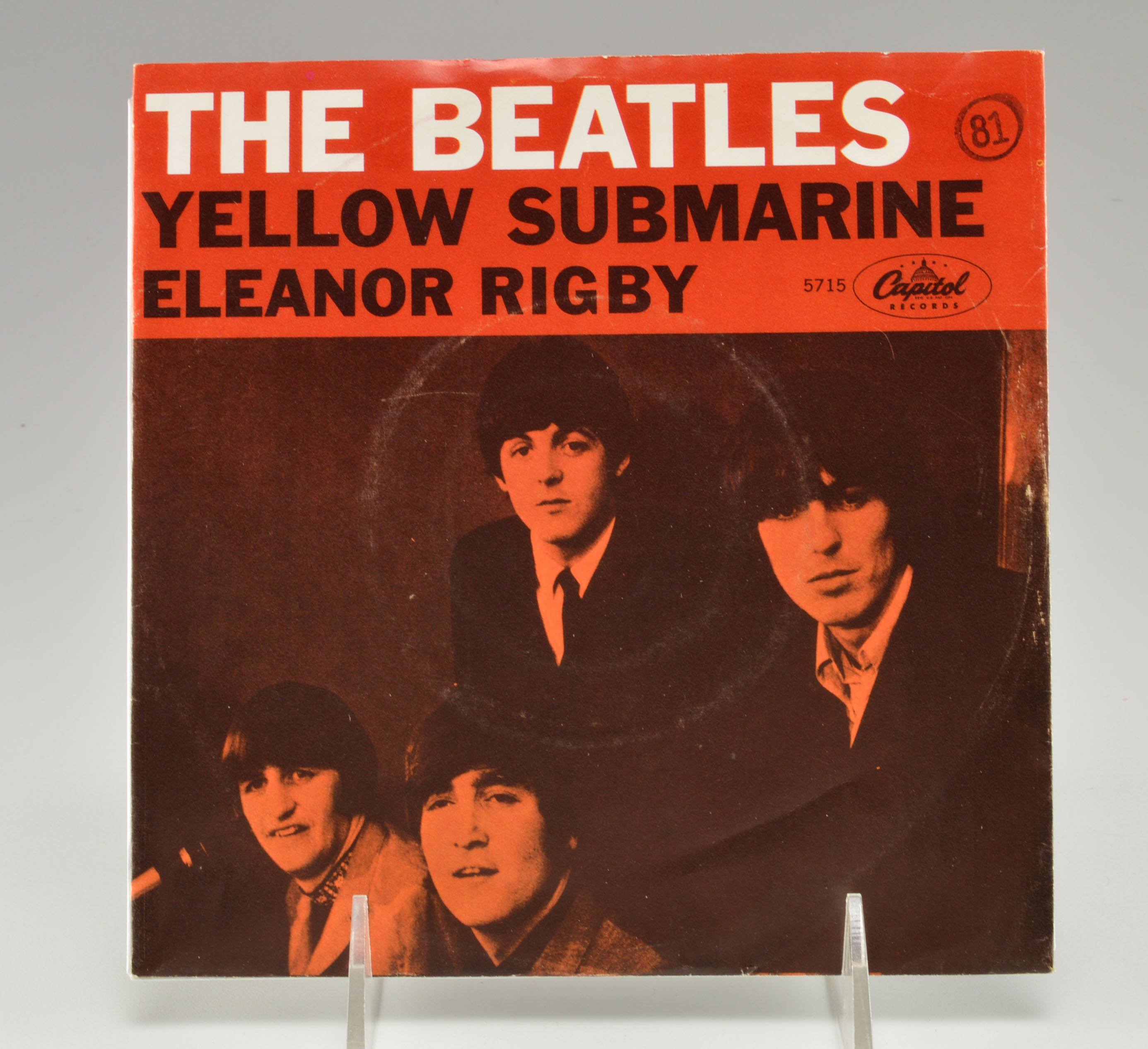 Assortment of Three Original Beatles Vinyl 45s