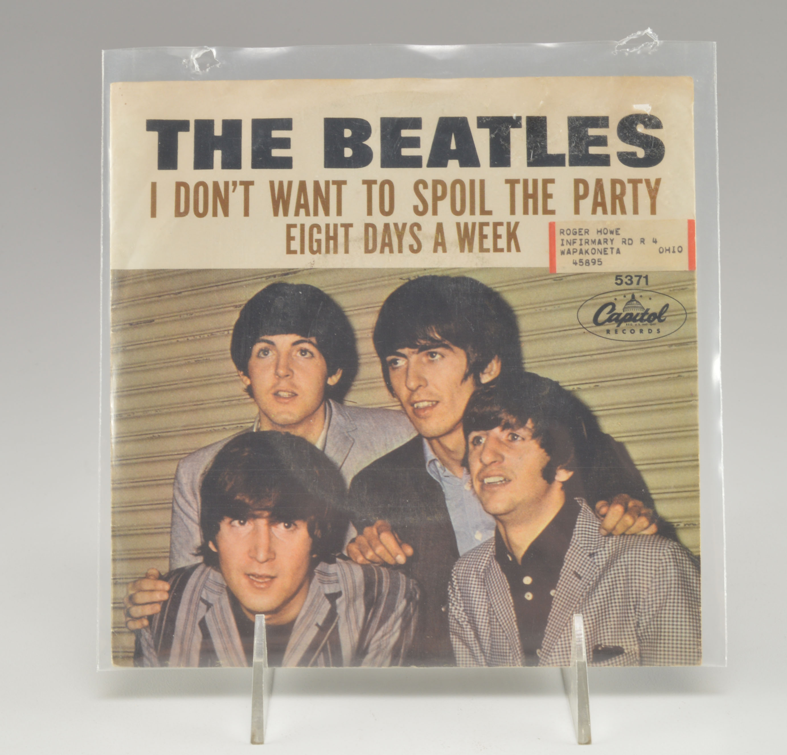 Assortment of Three Original Beatles Vinyl 45s