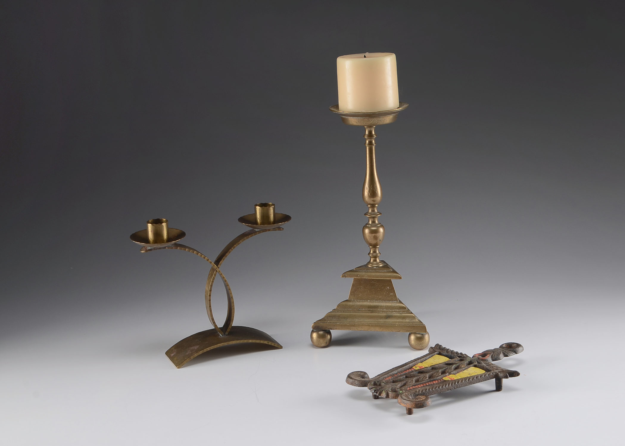 Mixed Vintage Lot of Brass Candlesticks