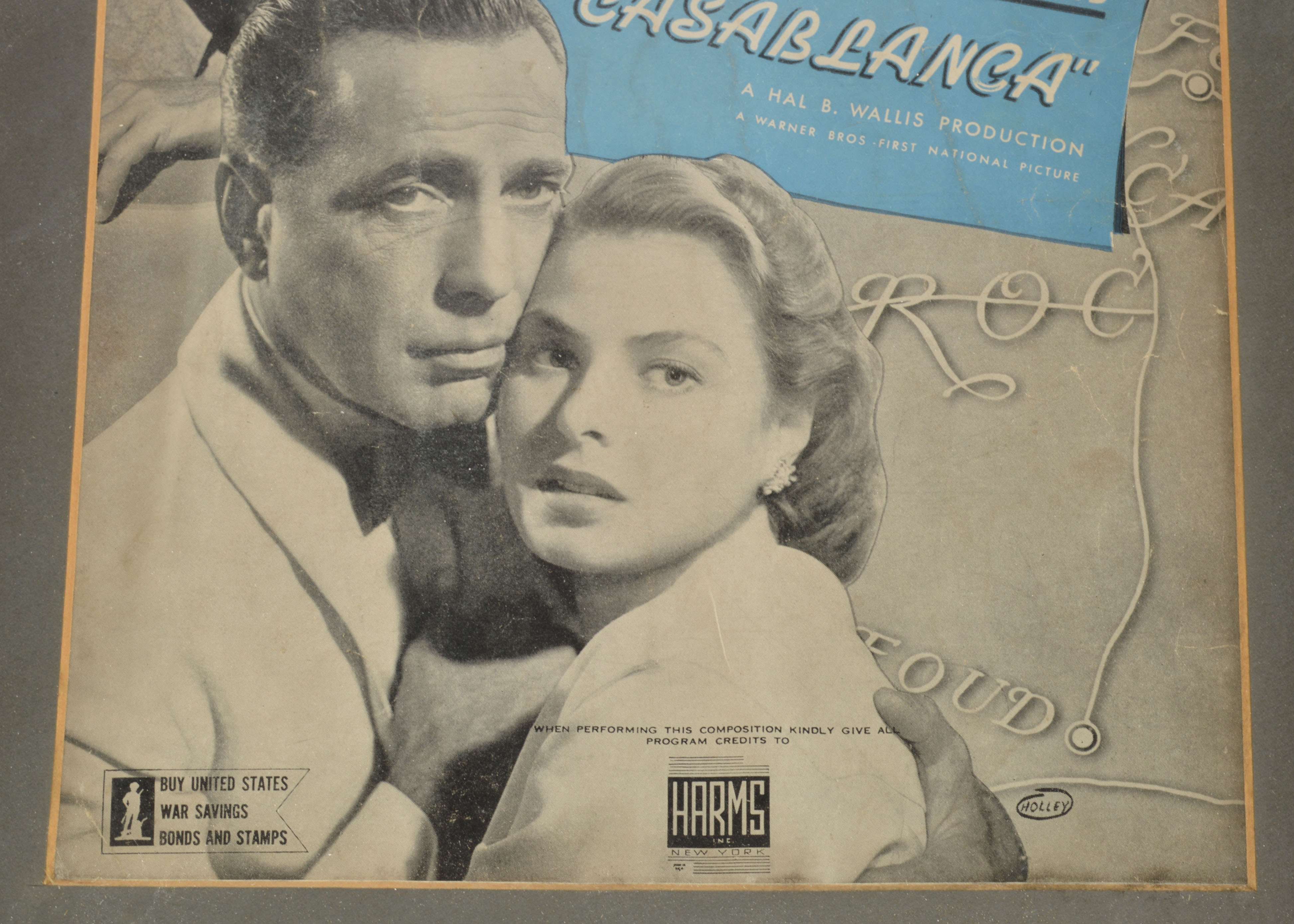 Original Sheet Music from "Casablanca"