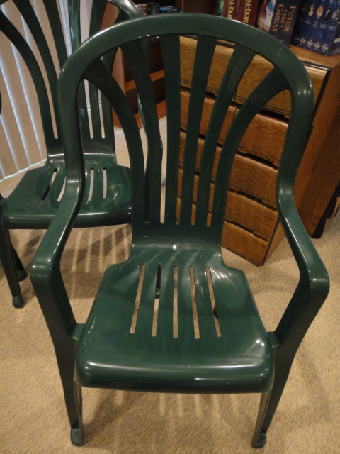 Six New Green Patio Chairs