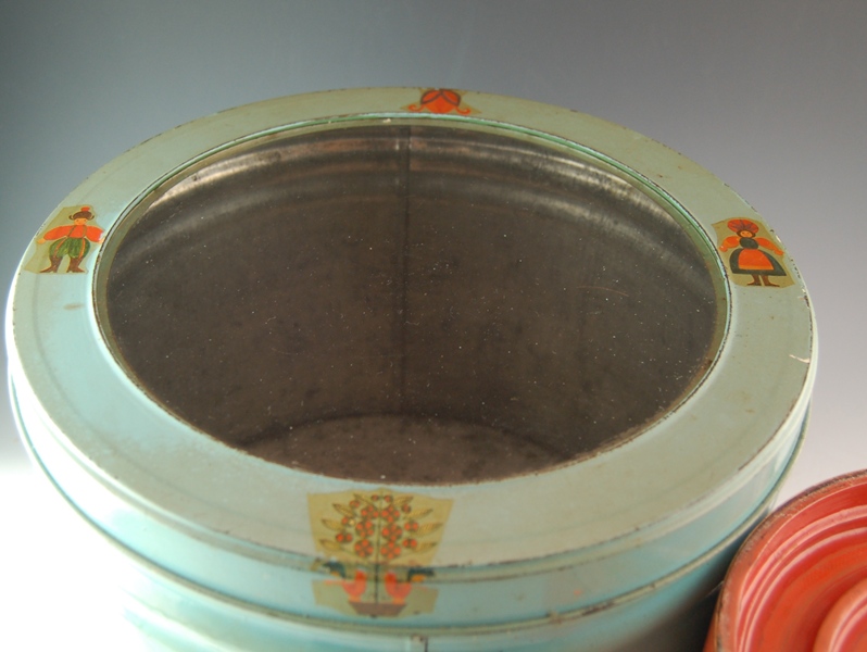 Wood Hat Box and Tin Dutch Box