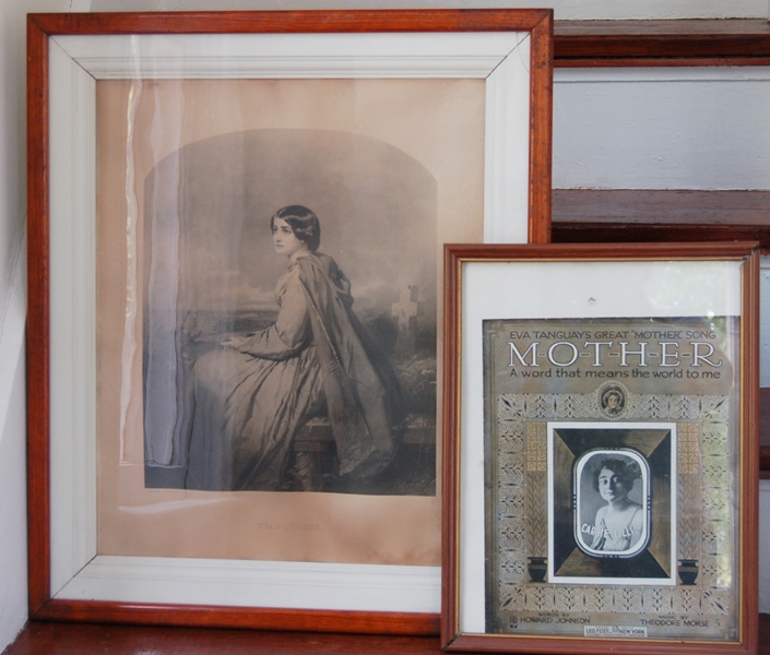 Framed Sheet Music 'Mother' by Theodore Morese and Art of Woman 