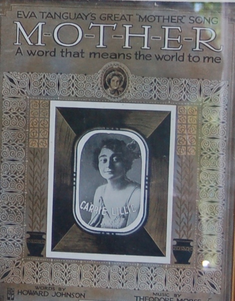 Framed Sheet Music 'Mother' by Theodore Morese and Art of Woman 