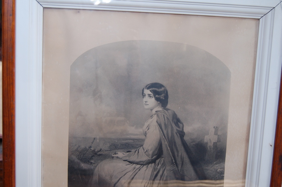 Framed Sheet Music 'Mother' by Theodore Morese and Art of Woman 