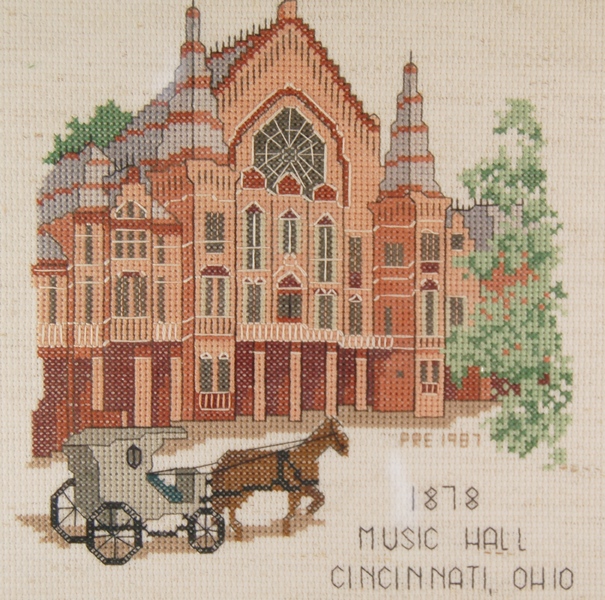 Cincinnati Music Hall Needlepoint