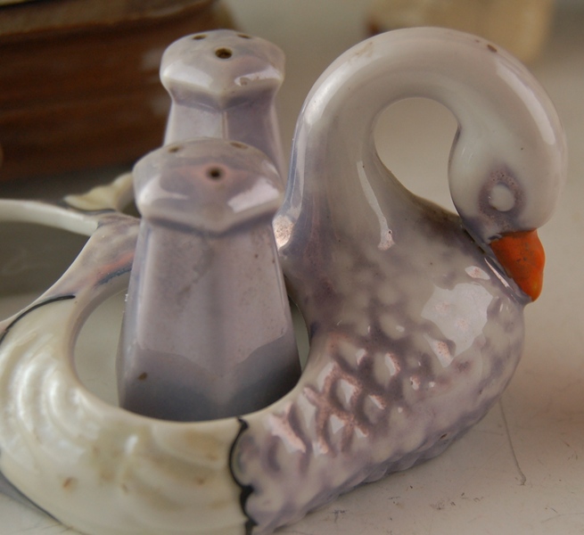  Elephant Vase, Lefton Music Box, and Other Porcelain