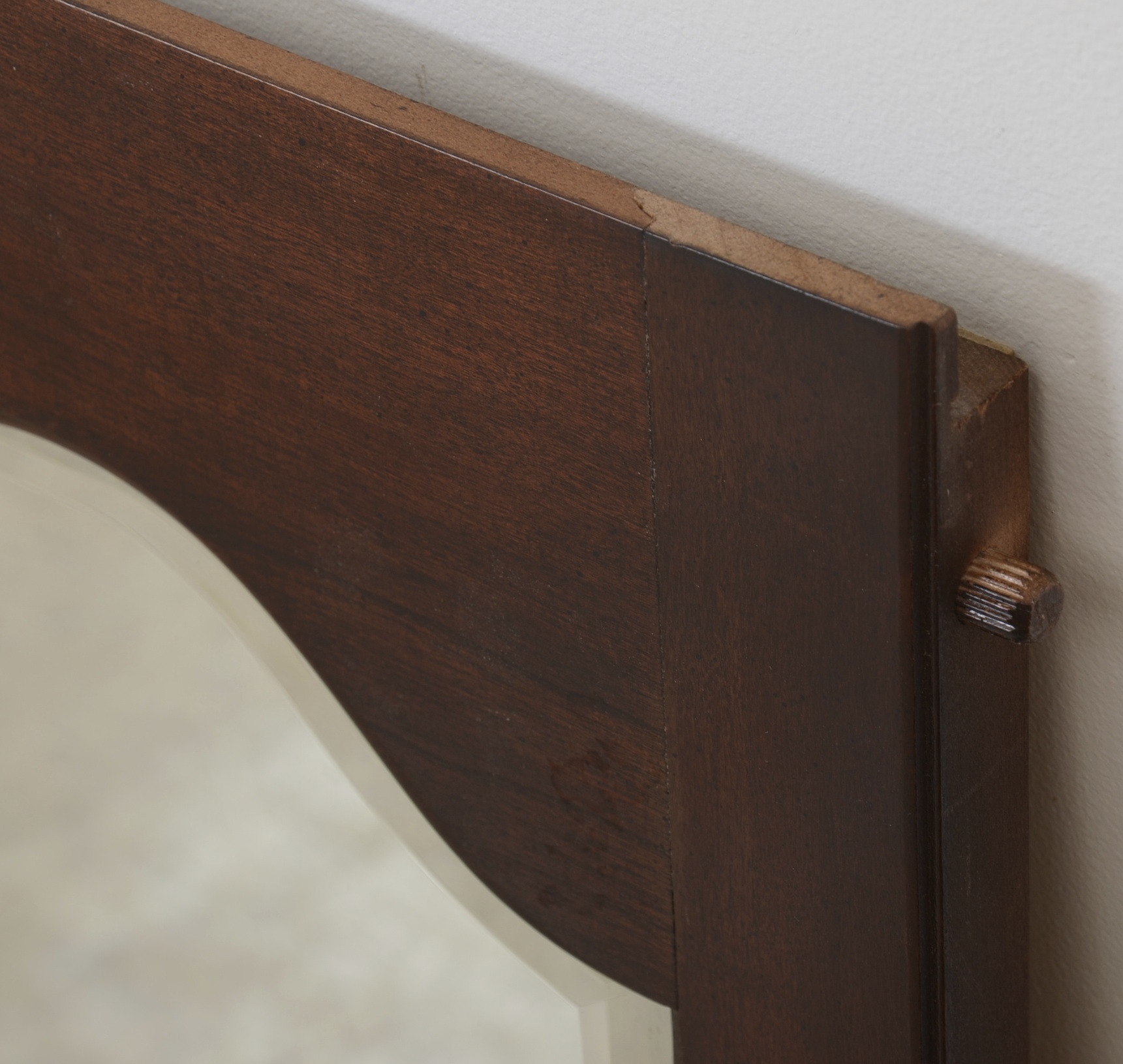 Two Vintage Wooden Framed Wall Mirrors